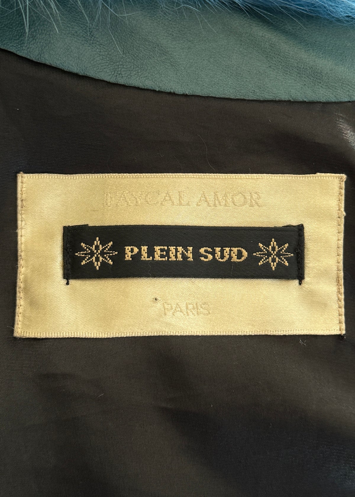 Plein Sud Blue Fur Zip Up Jacket