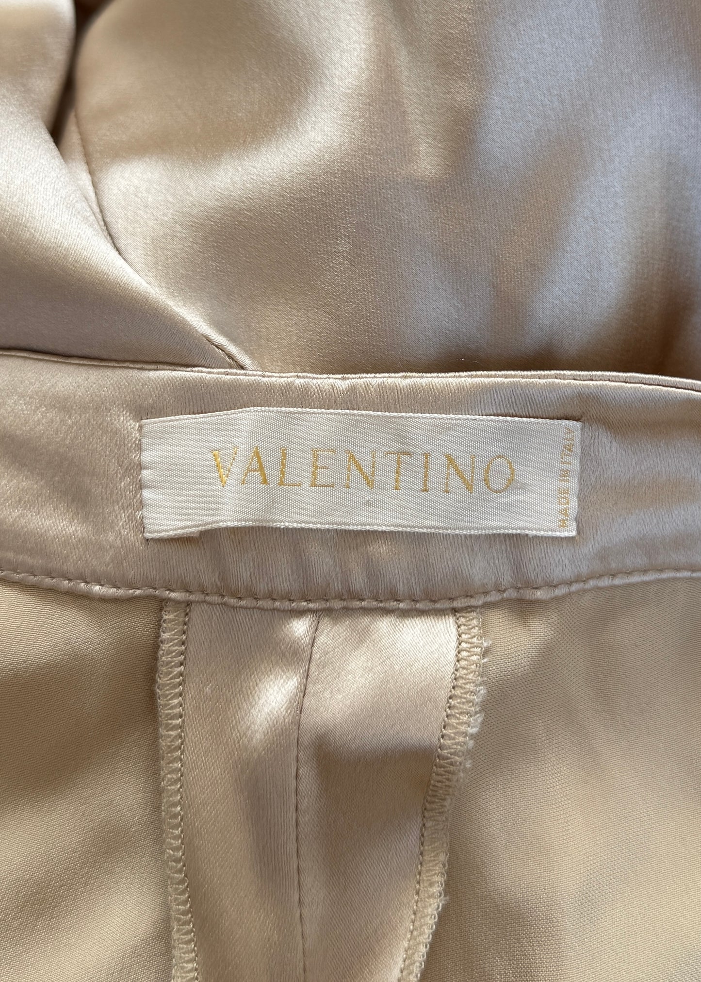 Valentino Low Rise Silk Satin Pants