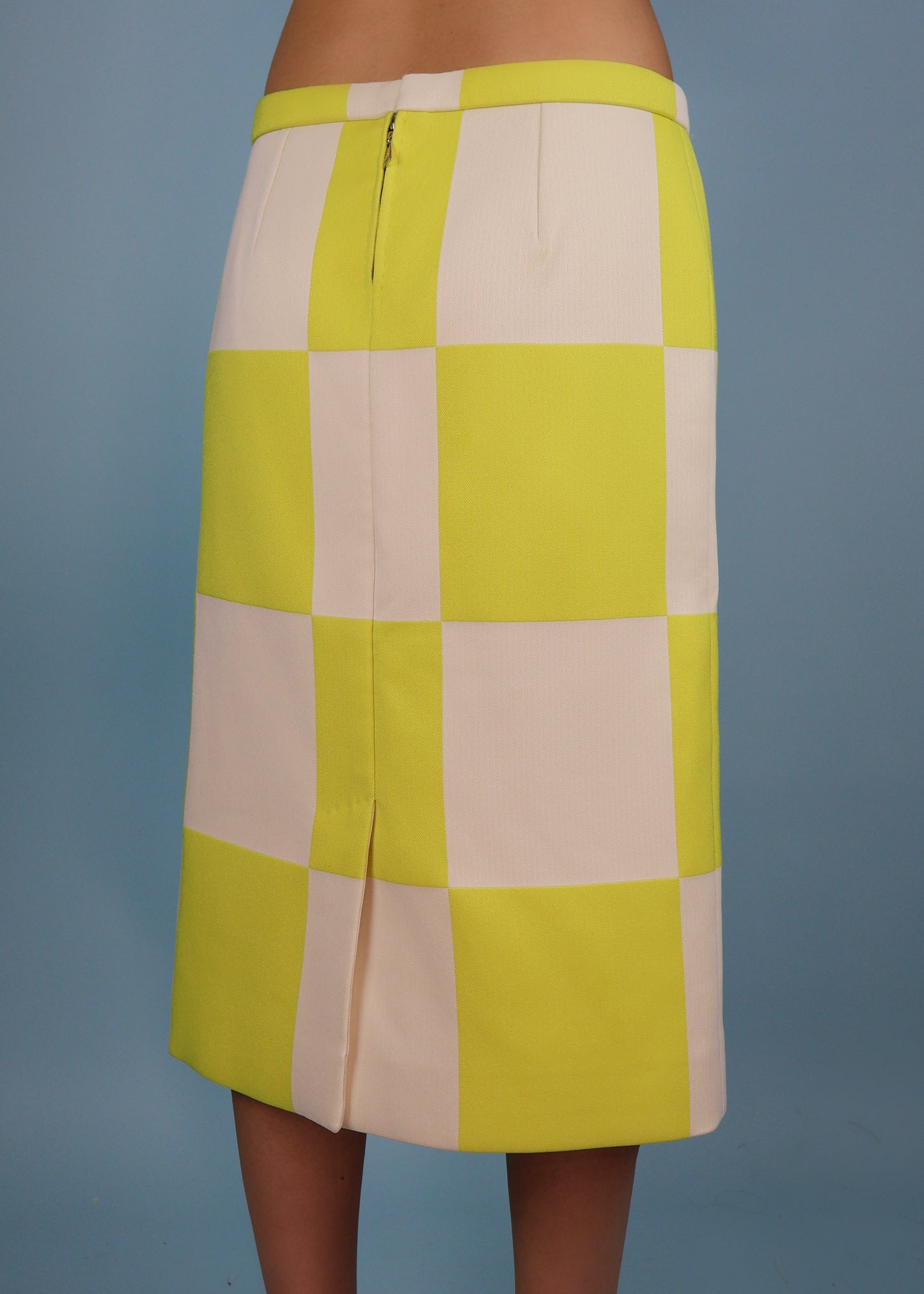 Louis Vuitton Spring 2013 Runway Yellow & White Checked Damier Skirt