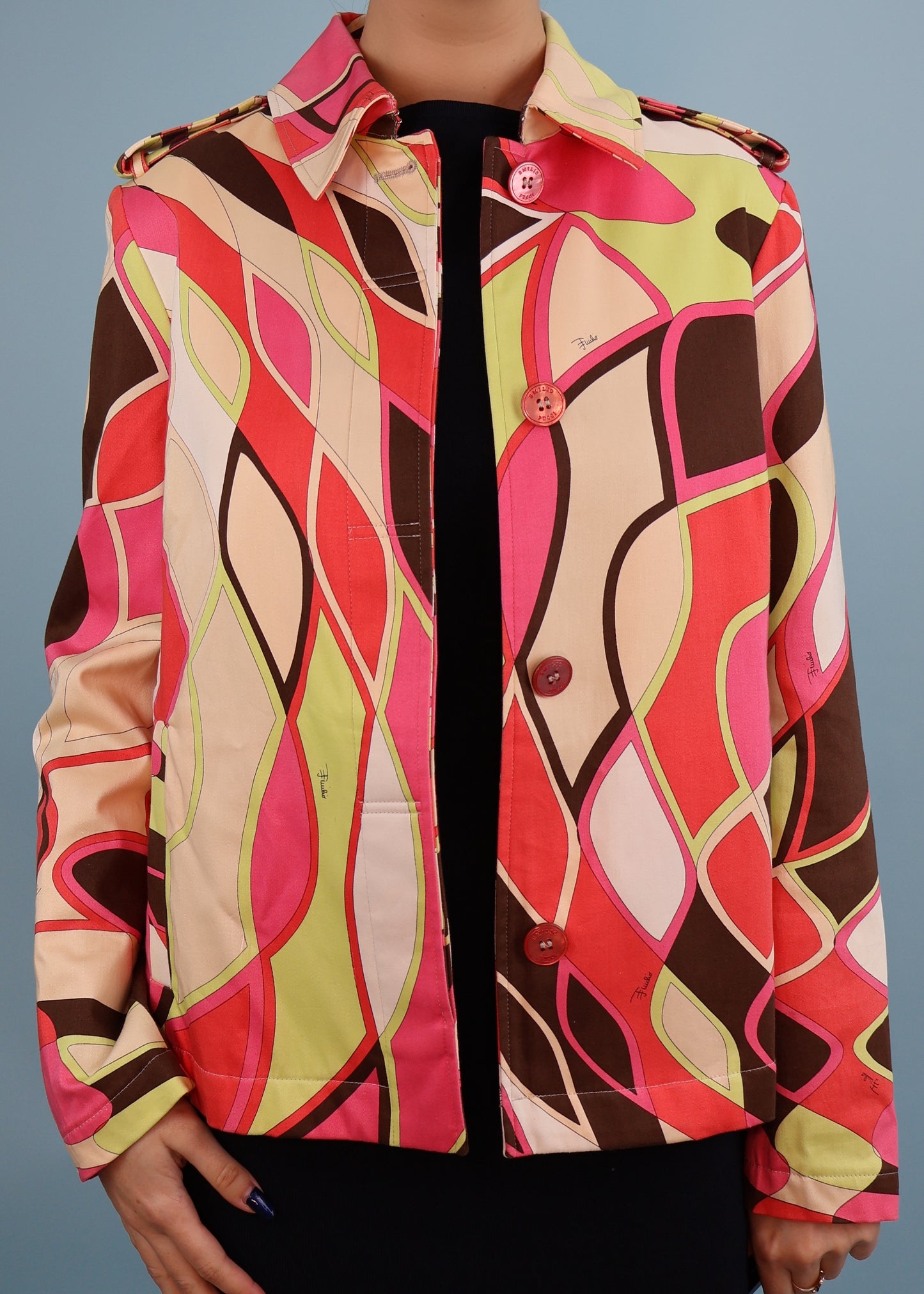 Emilio Pucci Spring 2006 Pink & Brown Pattern Jacket
