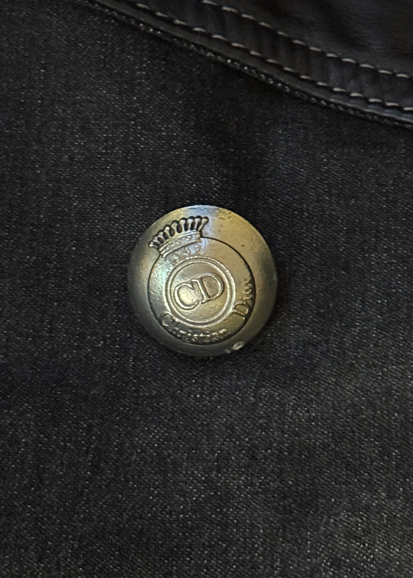 Dior Fall 2006 Black Leather & Denim Jacket