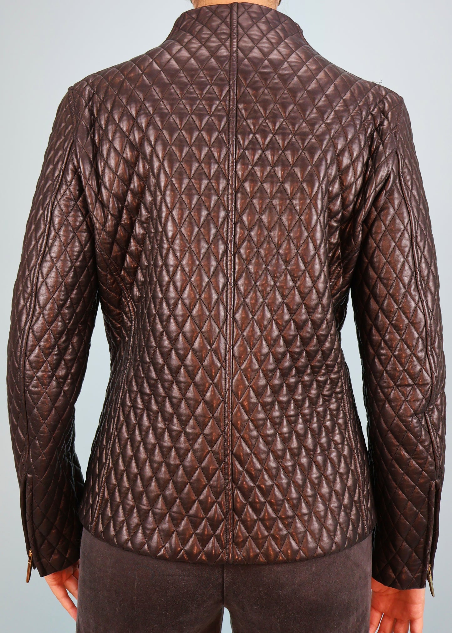 Gucci Fall 2000 Double Zip Quilted Black Leather Jacket