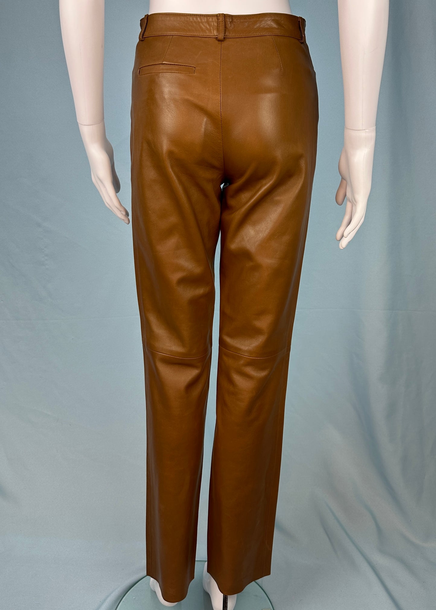 Gucci Brown Leather High Waisted Pants