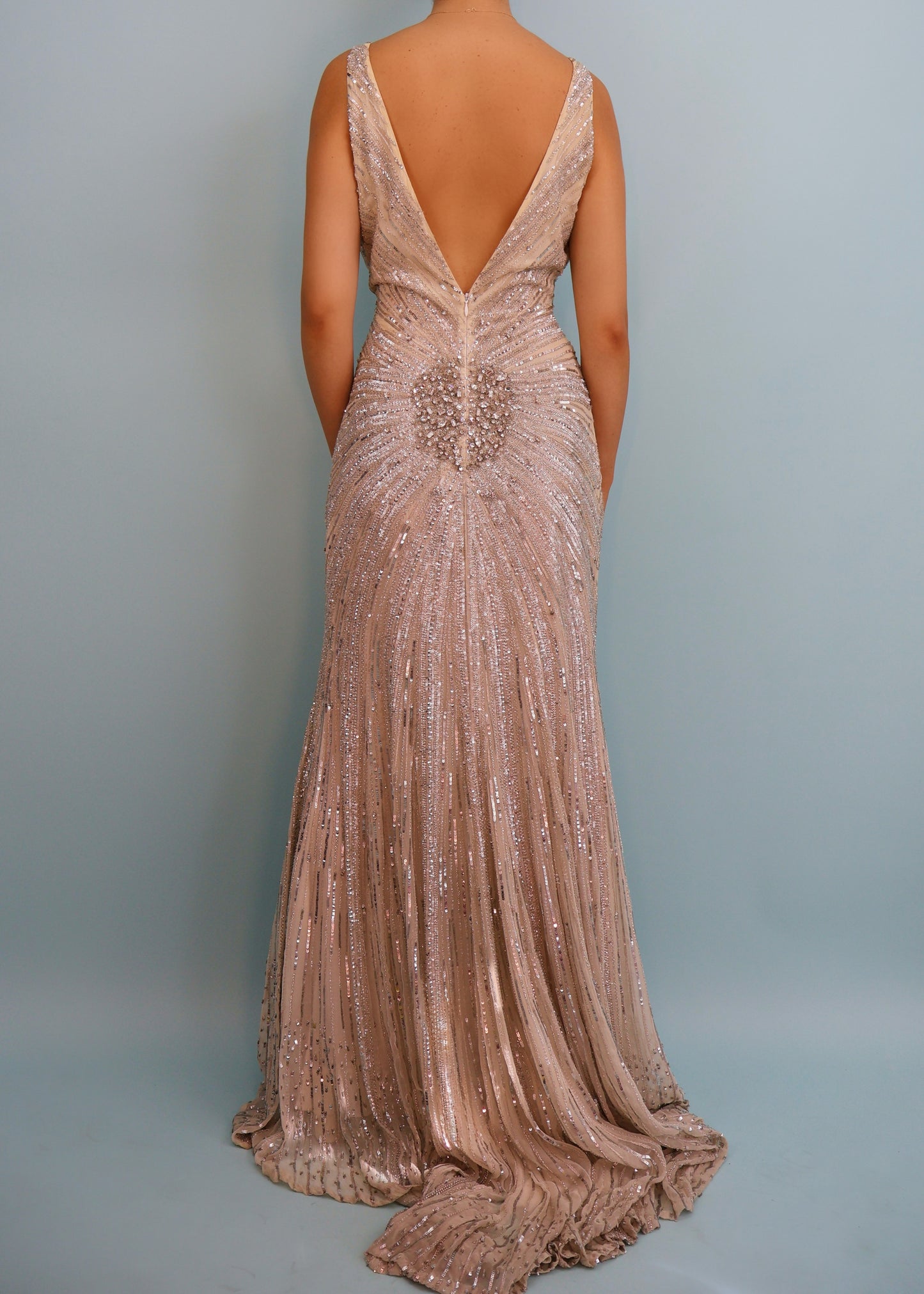 Elie Saab Spring 2006 Runway Crystal Embellished Cowl Neckline Gown