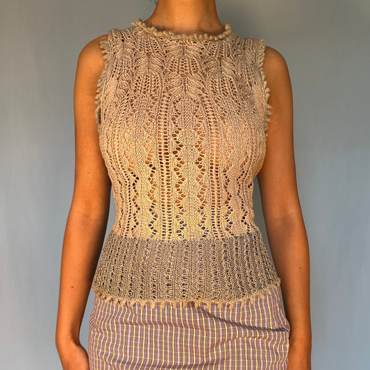 Vivienne Westwood Fall 1994 “On Liberty” Runway Knit Crochet Top