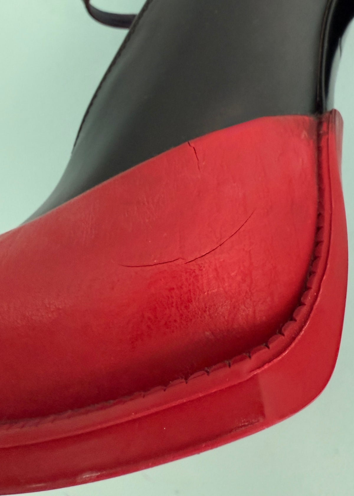 Prada Fall 2012 Runway Black Leather Red Rubber Dipped Platform Heels