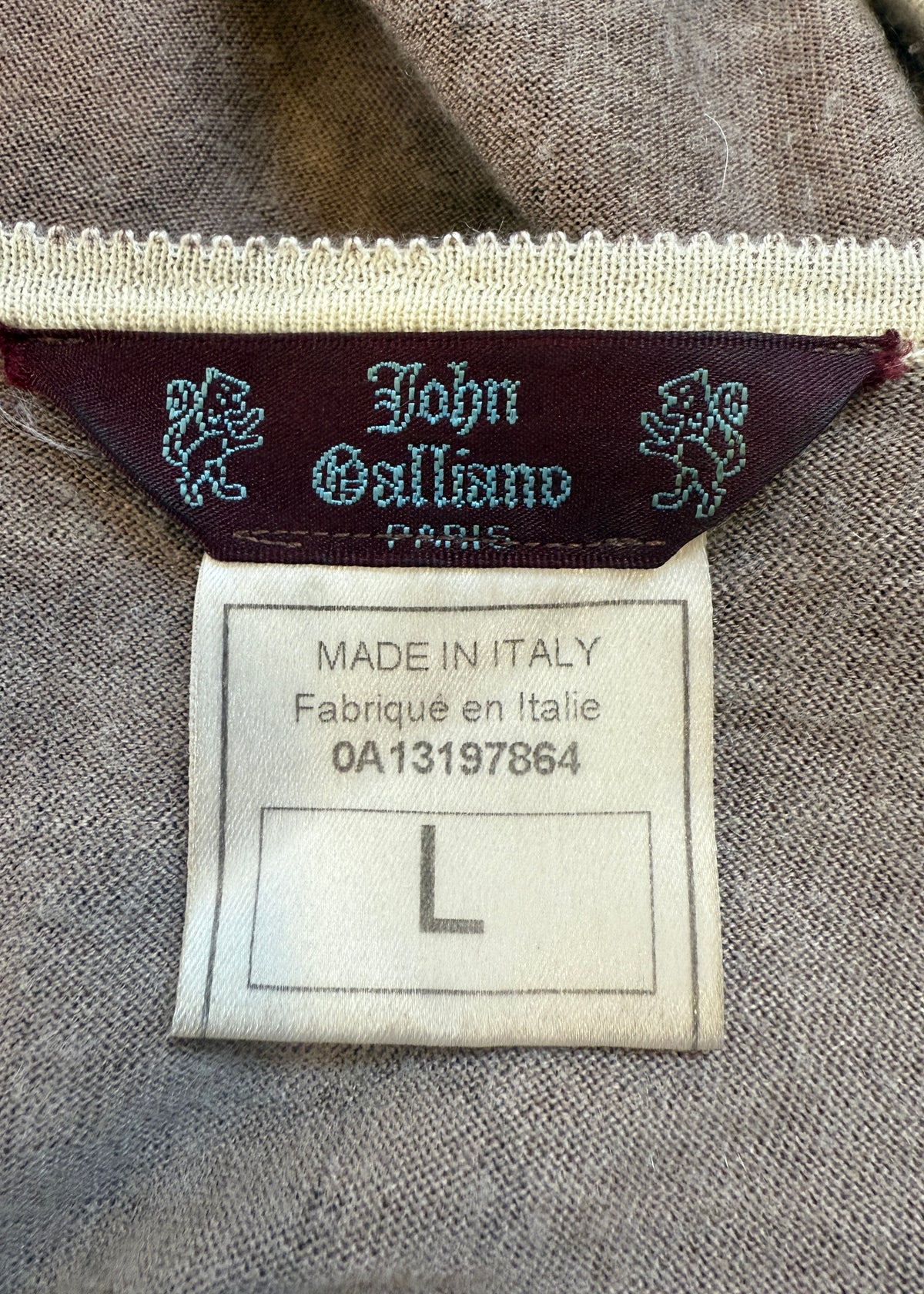 John Galliano Fall 2000 Runway Crocodile Print Cashmere Cardigan