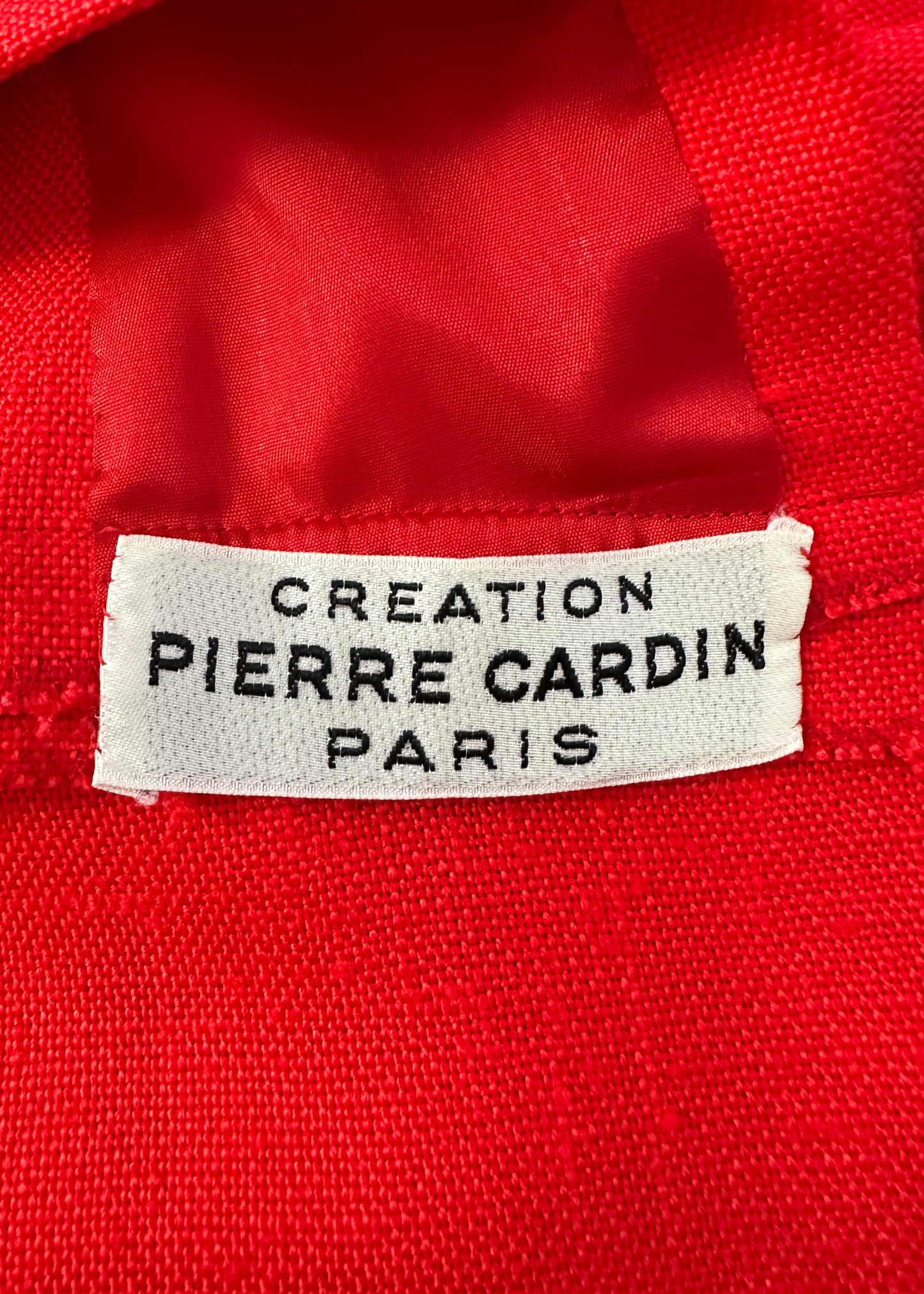 Pierre Cardin 1970’s Red Floral Corsage Dress
