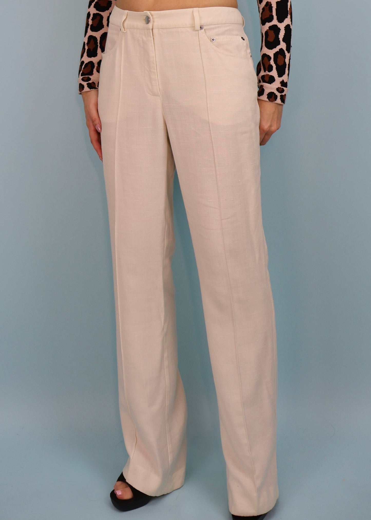 John Galliano Spring 2000 White Linen Pants