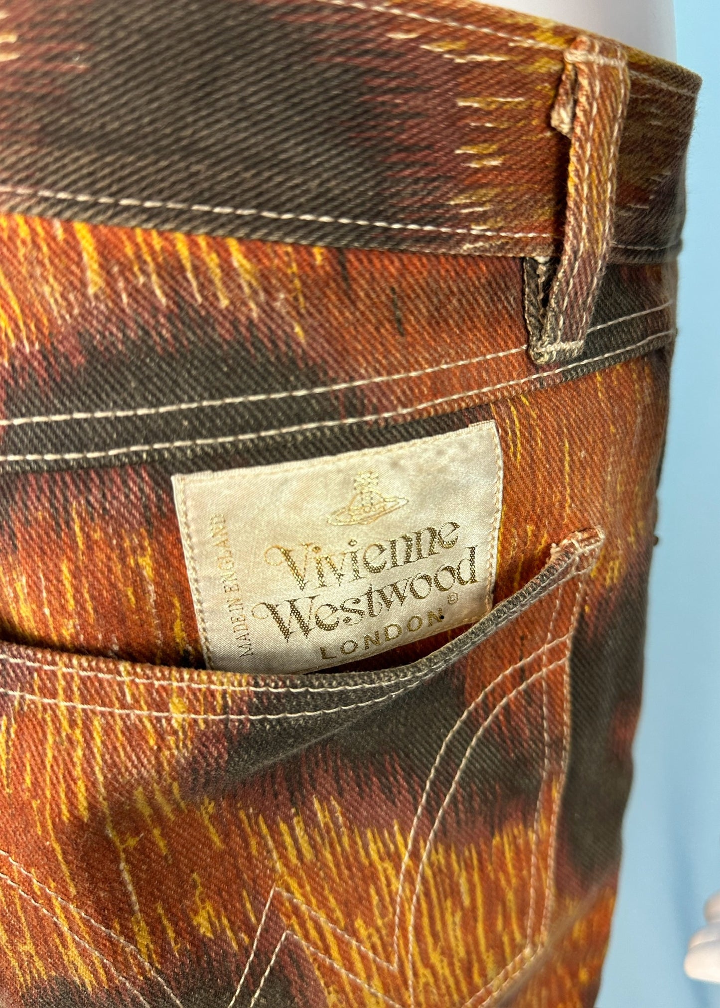 Vivienne Westwood Spring 1994 “Cafe Society” Runway Leopard Jeans & T Shirt Set