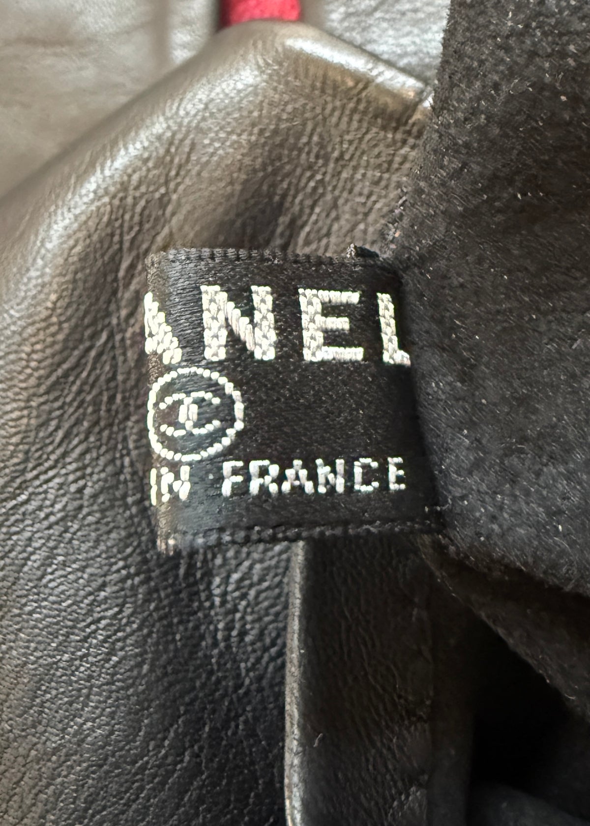 Chanel Fall 2012 Runway CC Charm Black Long Fingerless Leather Gloves