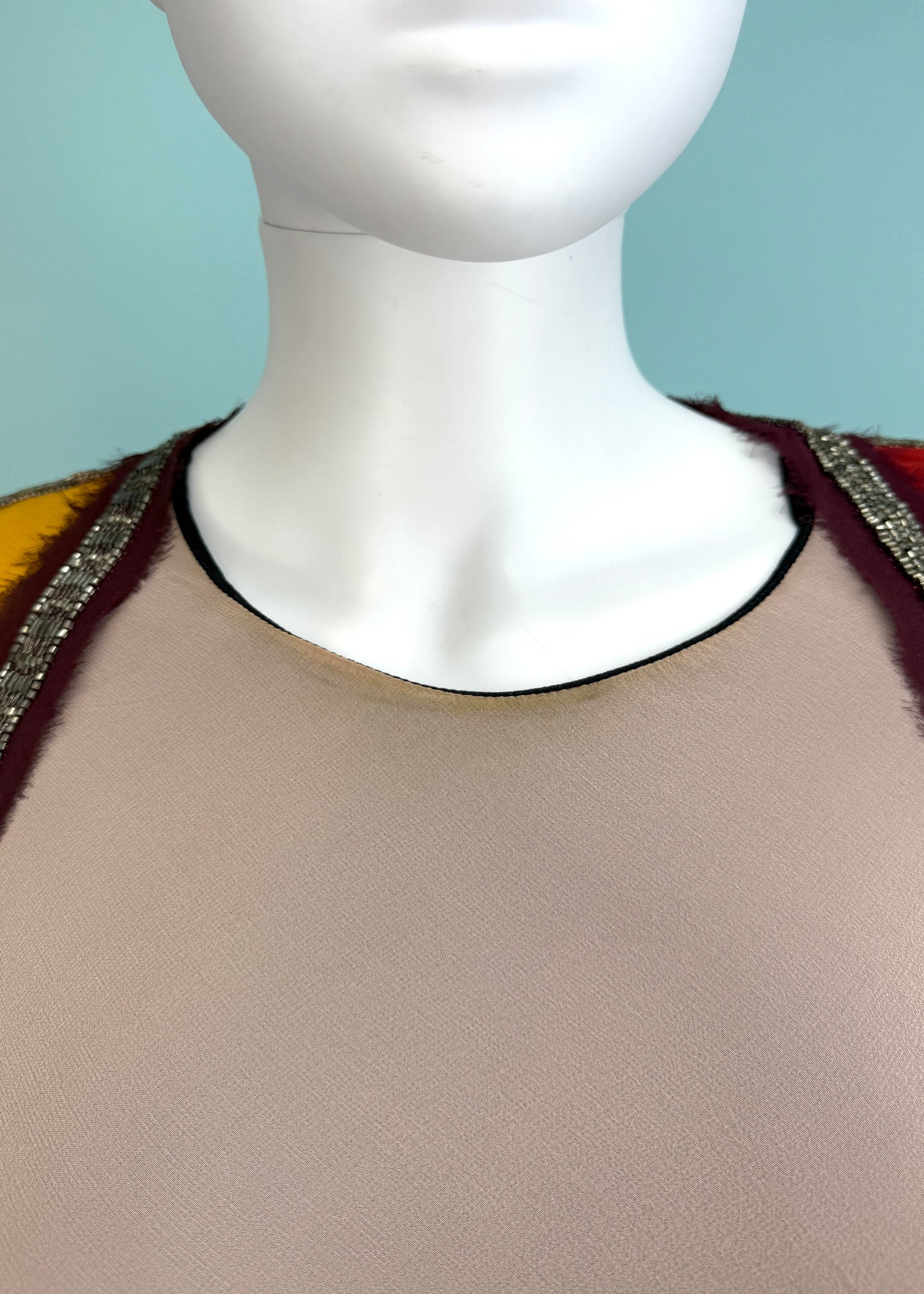 Chloé Fall 2002 Runway Pink Silk Embellished Top