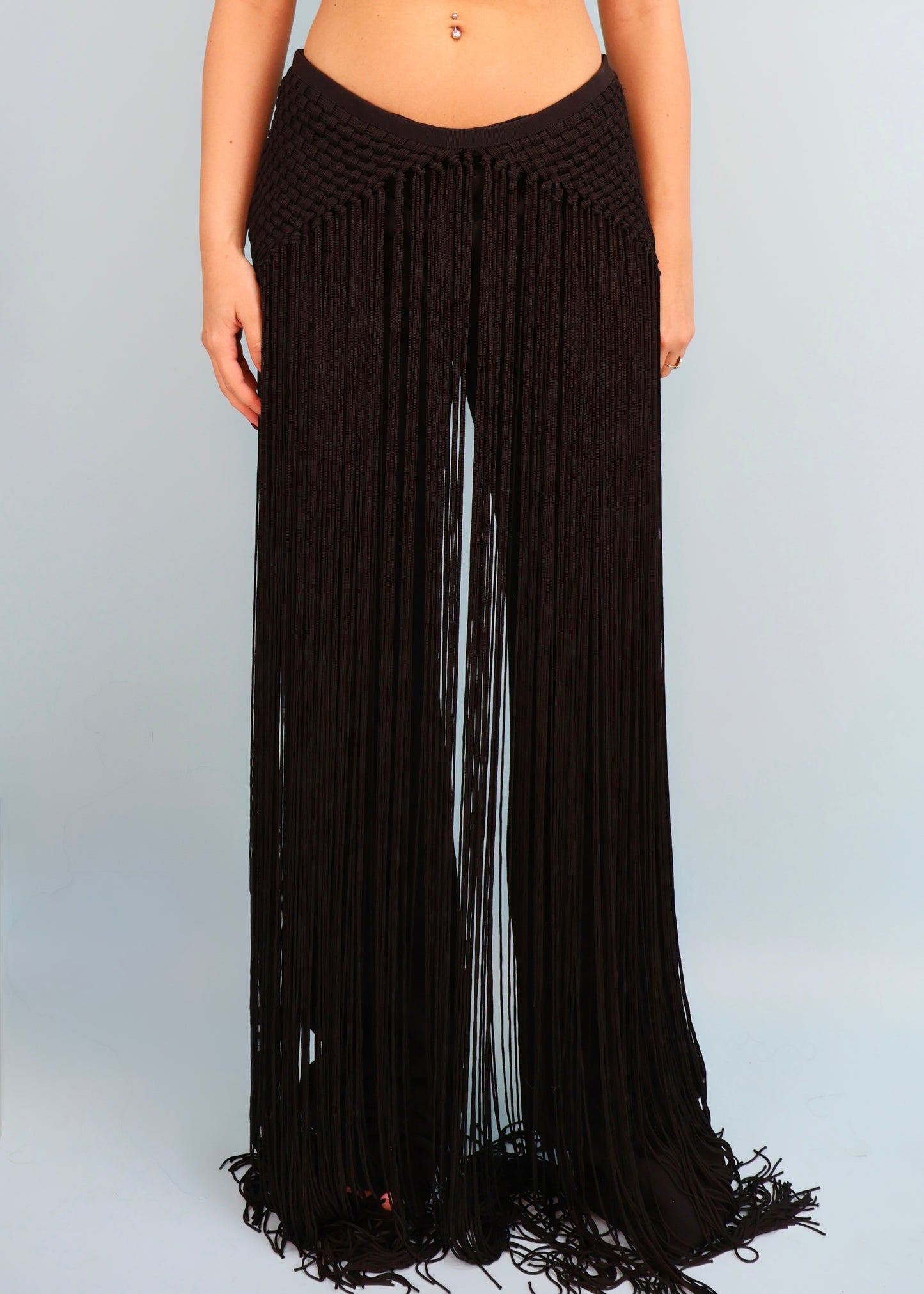 Alexander McQueen Fall 2002 Runway Black Fringe Pants