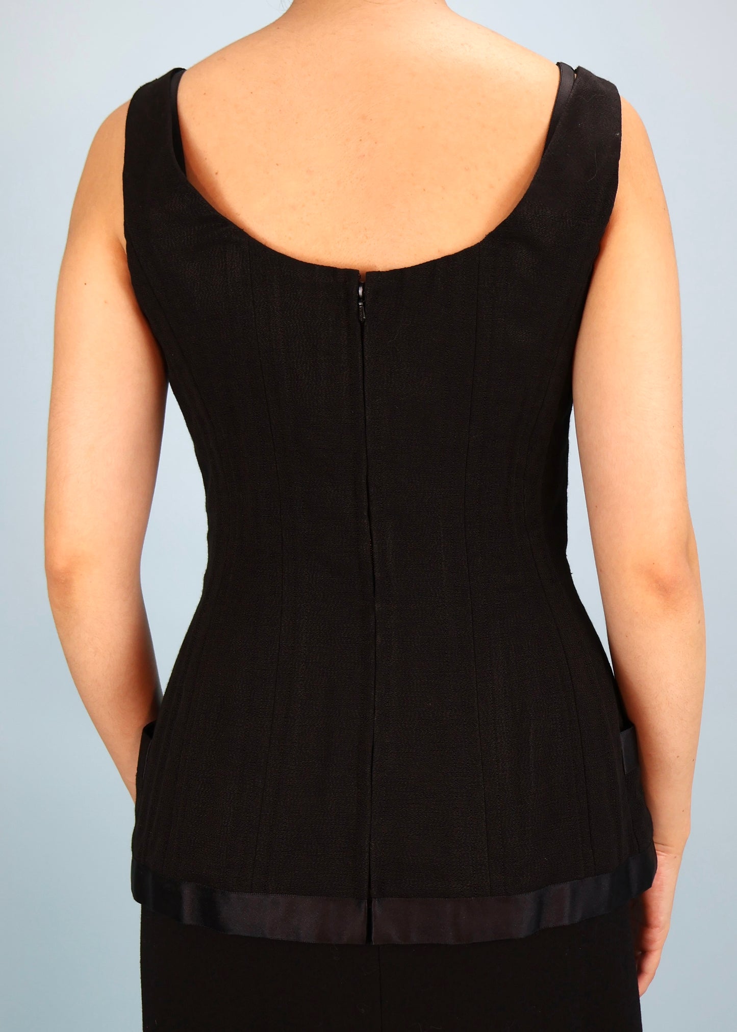 Chanel Spring 1993 Runway Black Bow Corset Top