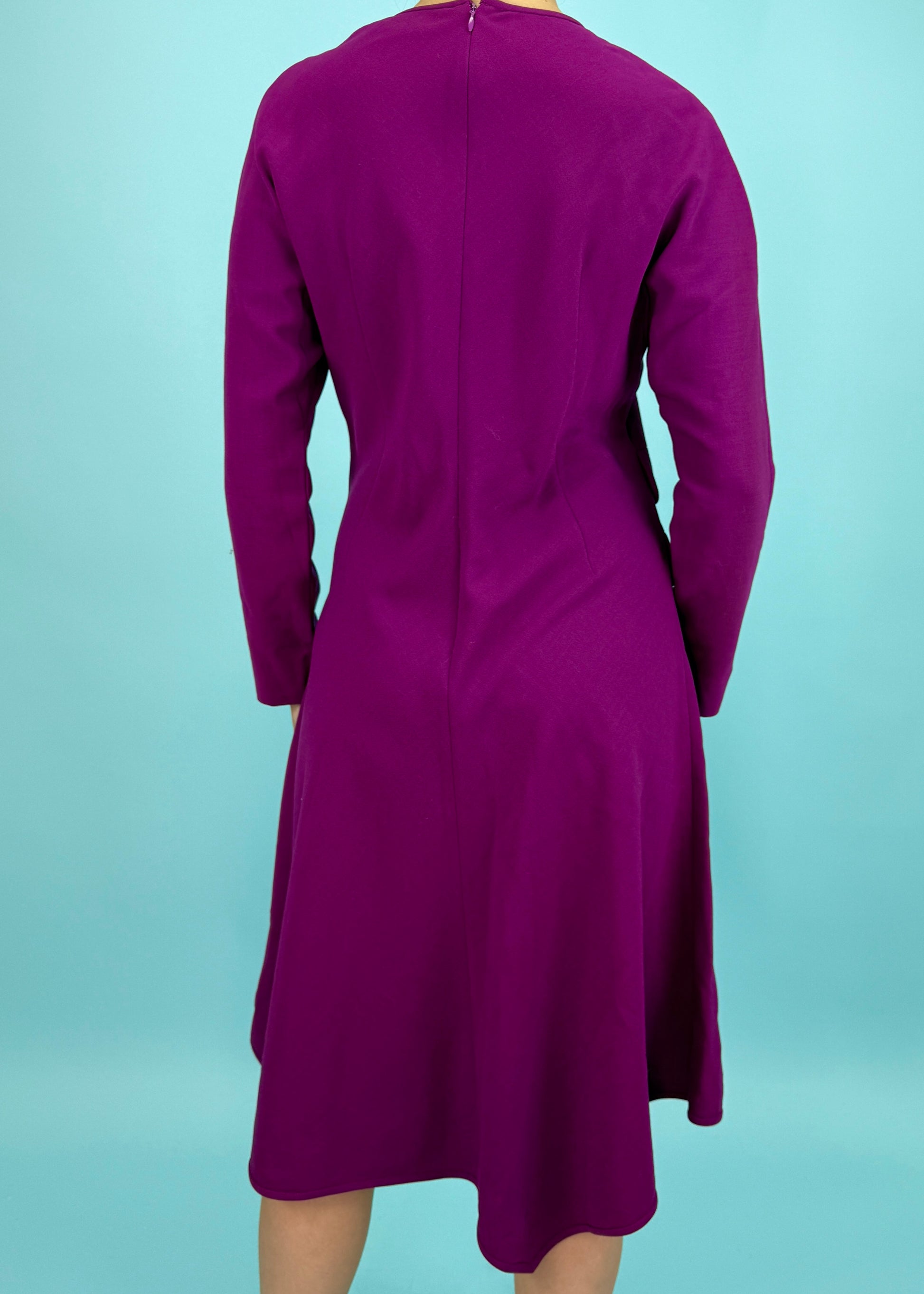 Versace Fall 1993 Purple Asymmetric Hem Dress Studded Petals Vintage Versace Fall 1993 Purple Asymmetric Hem Dress Studded Petals Vintage