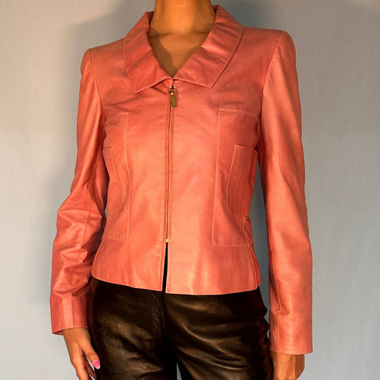 Chanel Spring 2001 Pink Leather Jacket