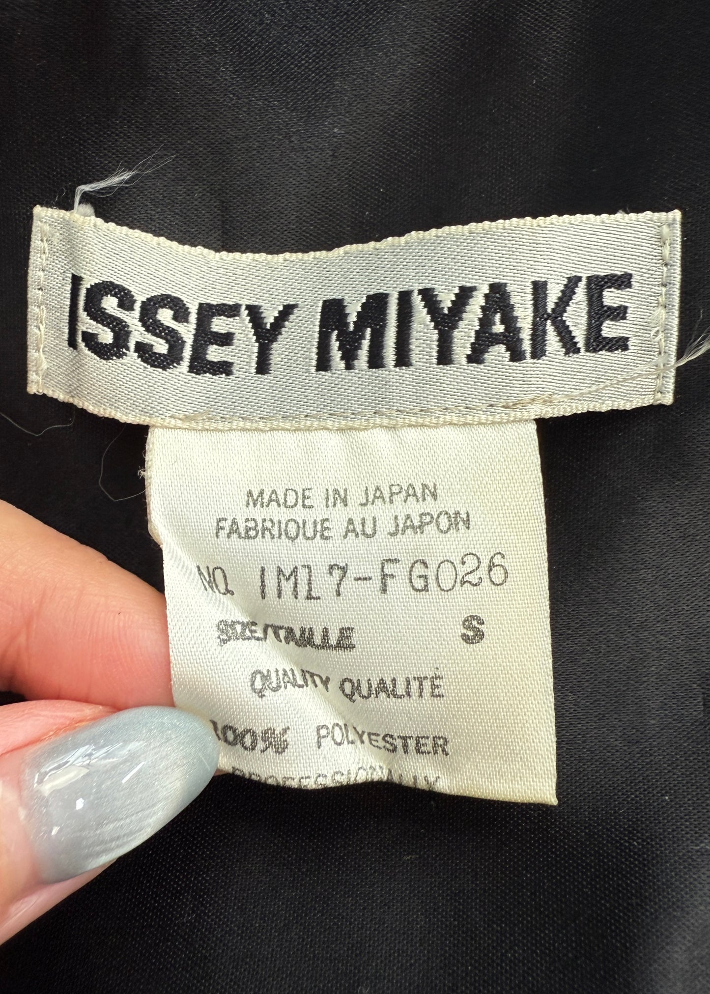 Issey Miyake Spring 1991 Runway Black Satin Ribbon Accordion Skirt