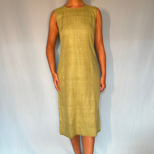 Prada Green Silk Tweed Dress