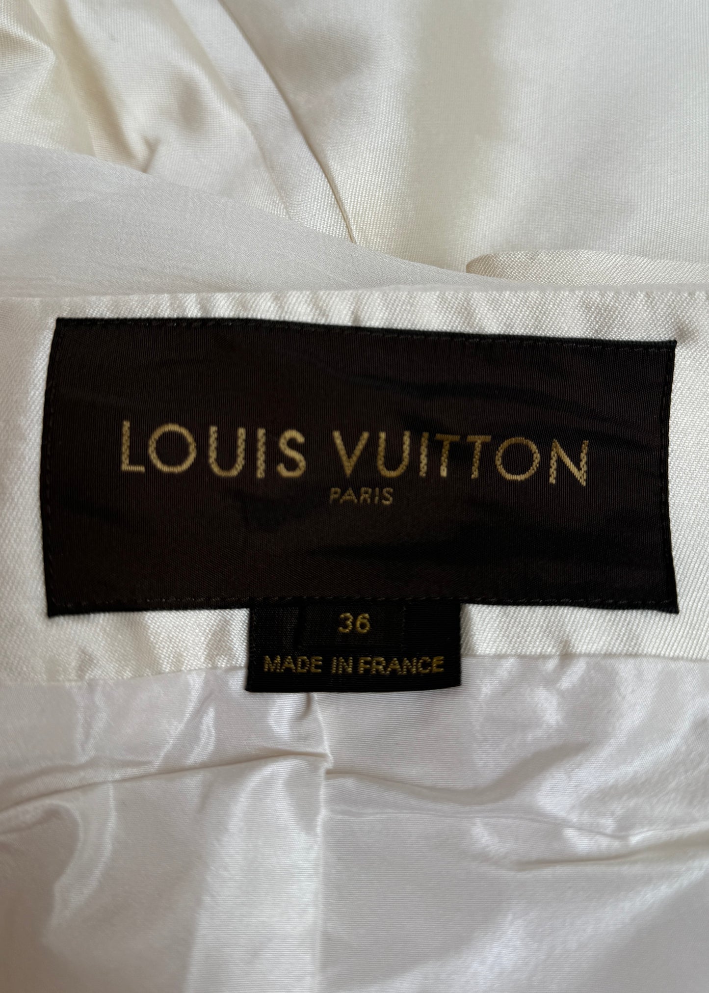 Louis Vuitton Spring 2006 White Silk & Chiffon Tie Up Dress Coat