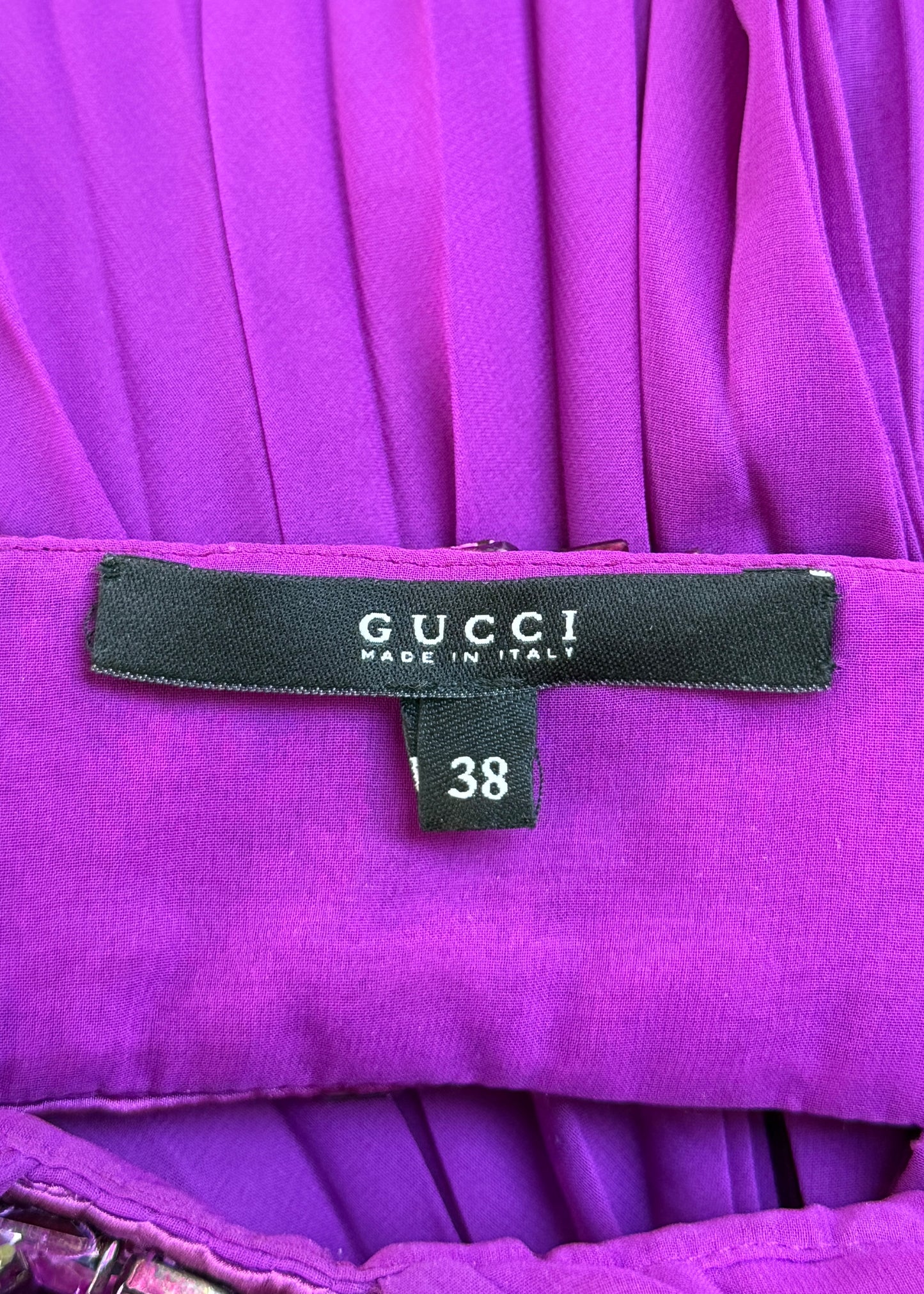 Gucci Fall 2006 Purple Crystal Embellished Pleated Gown