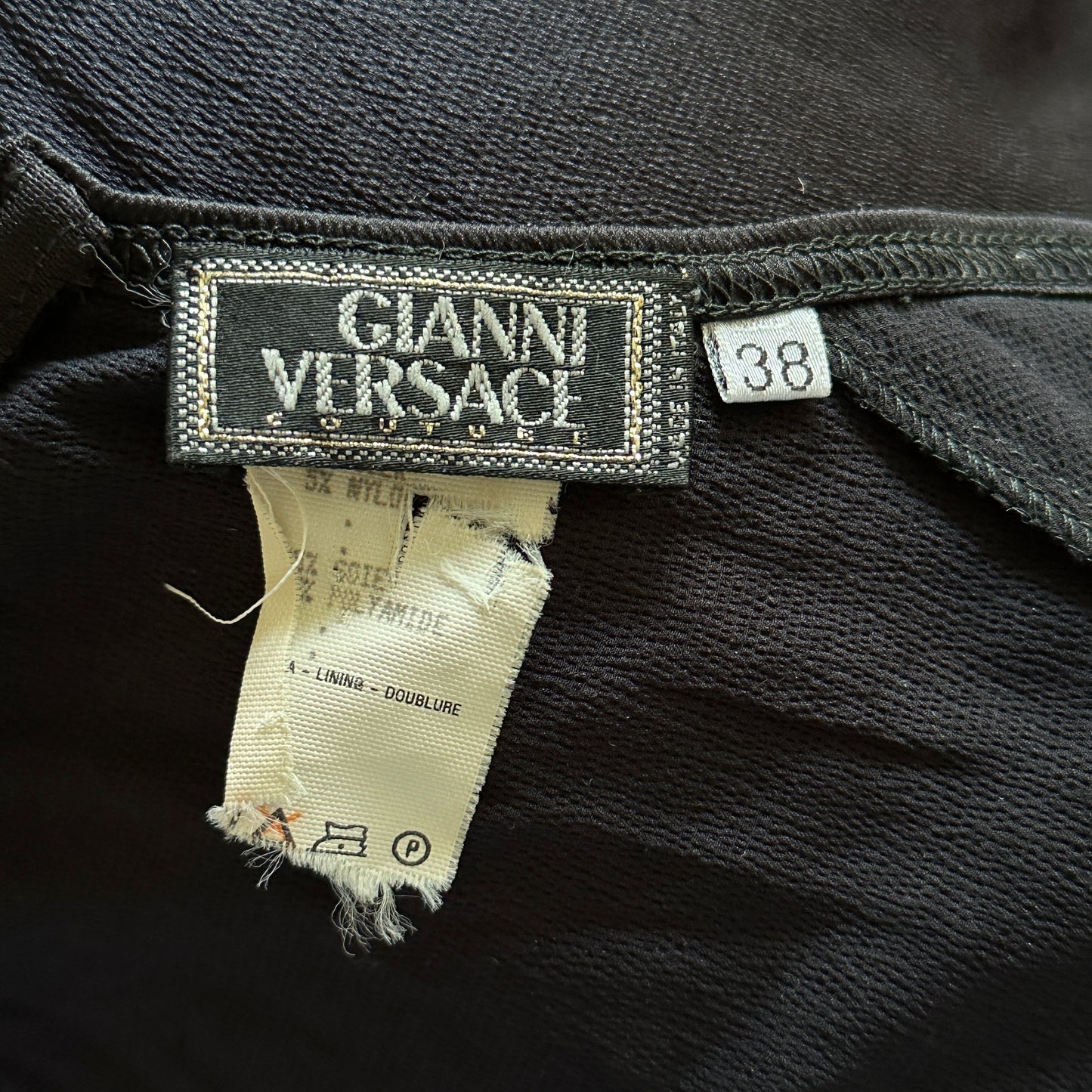 Versace Black Silk Bodysuit