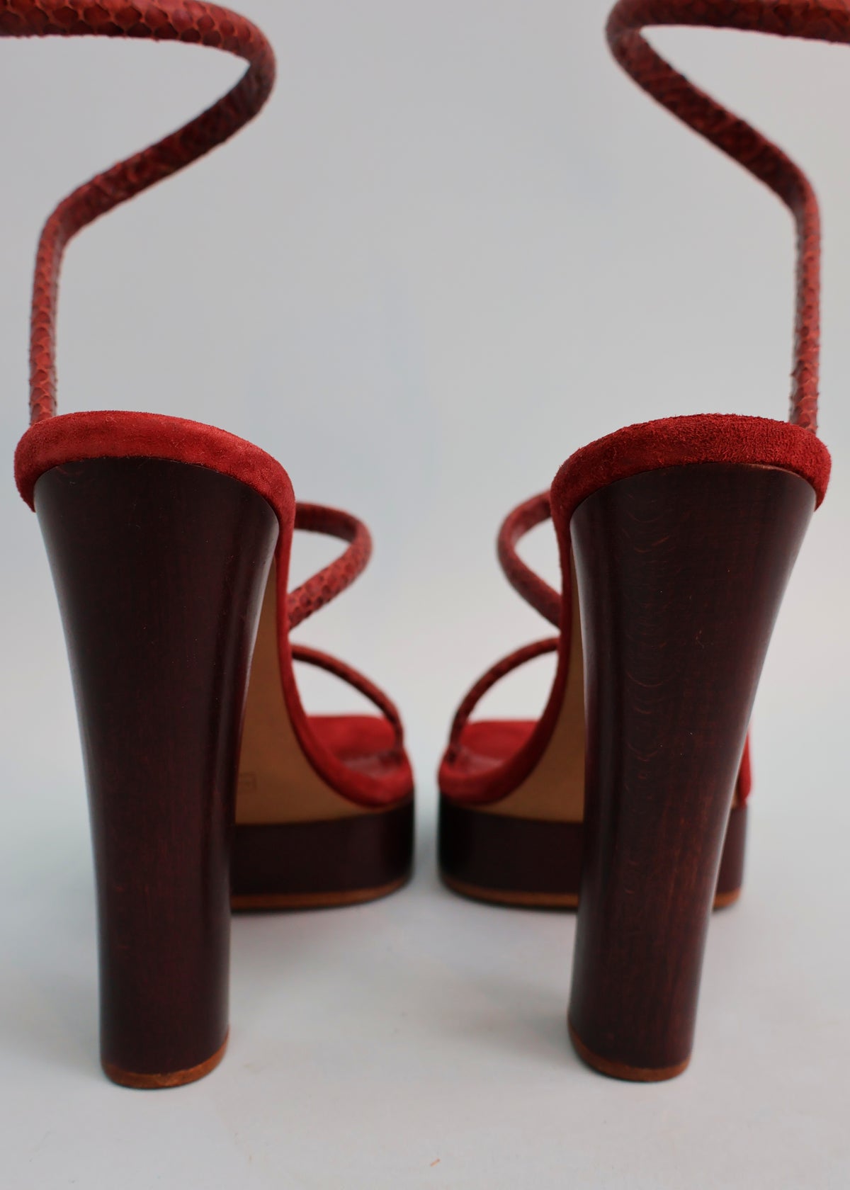 Marc Jacobs Spring 2011 Runway Red Snake Spiral Platform Heels