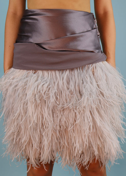 Alexander McQueen Pre-Fall 2009 Ostrich Feather Silk Skirt