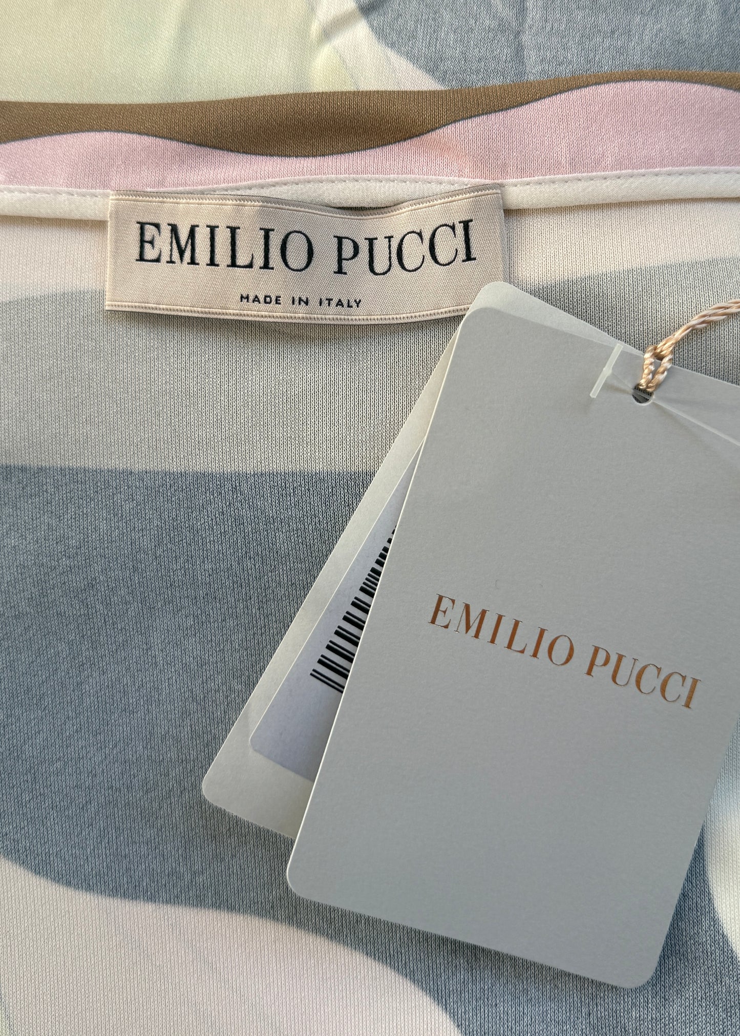 Emilio Pucci 2009 Long Sleeve Pastel Pattern Dress