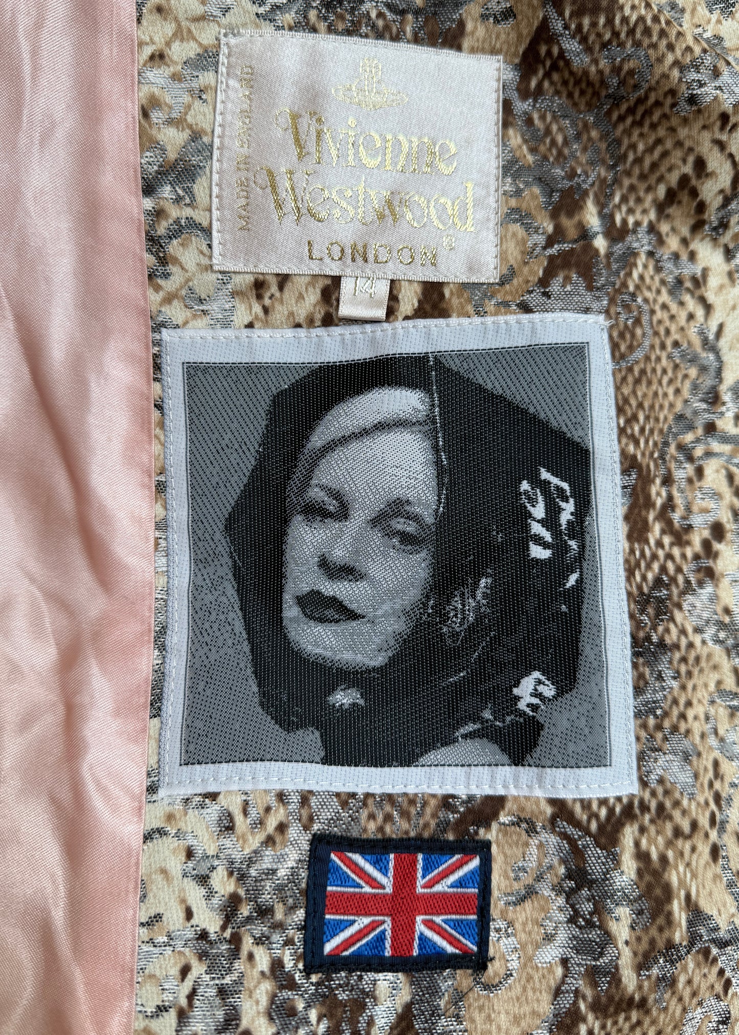 Vivienne Westwood 1990's Snakeskin Print Dress Coat