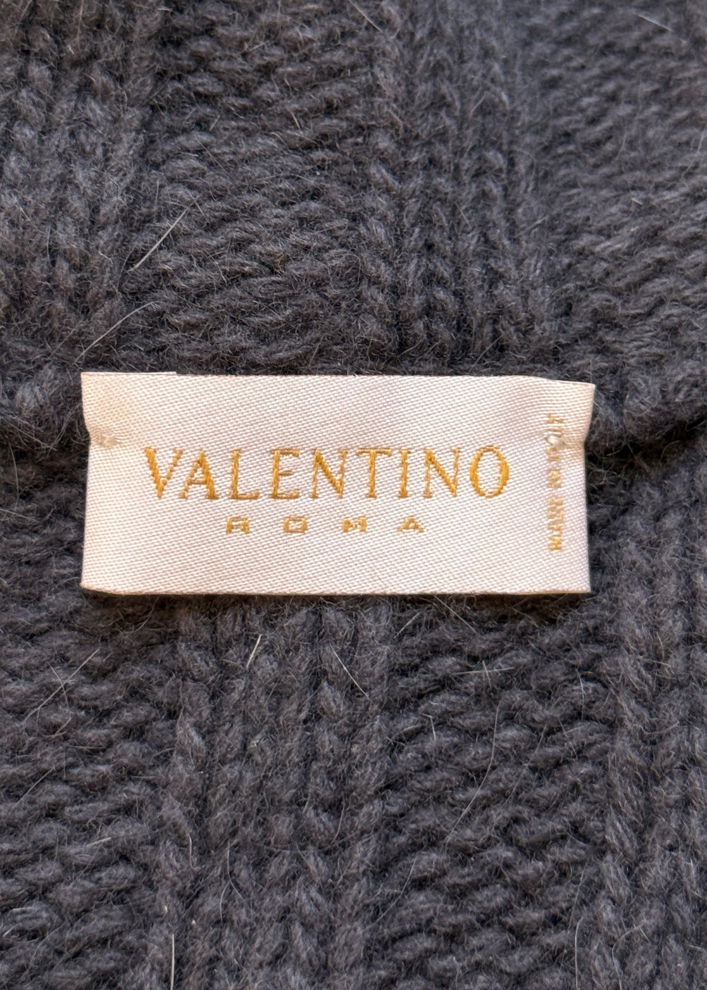 Valentino Grey Knit & Mink Fur Sleeveless Top