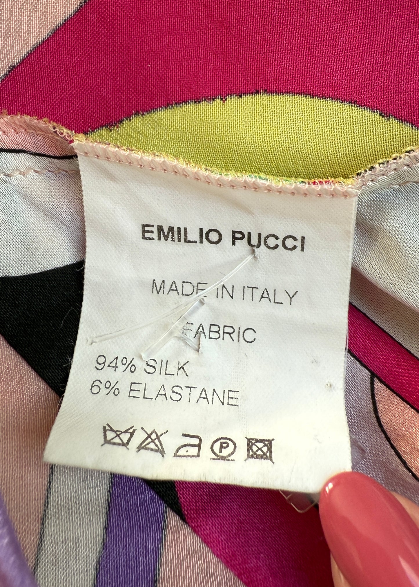 Emilio Pucci Spring 2005 Printed Silk Halter Dress