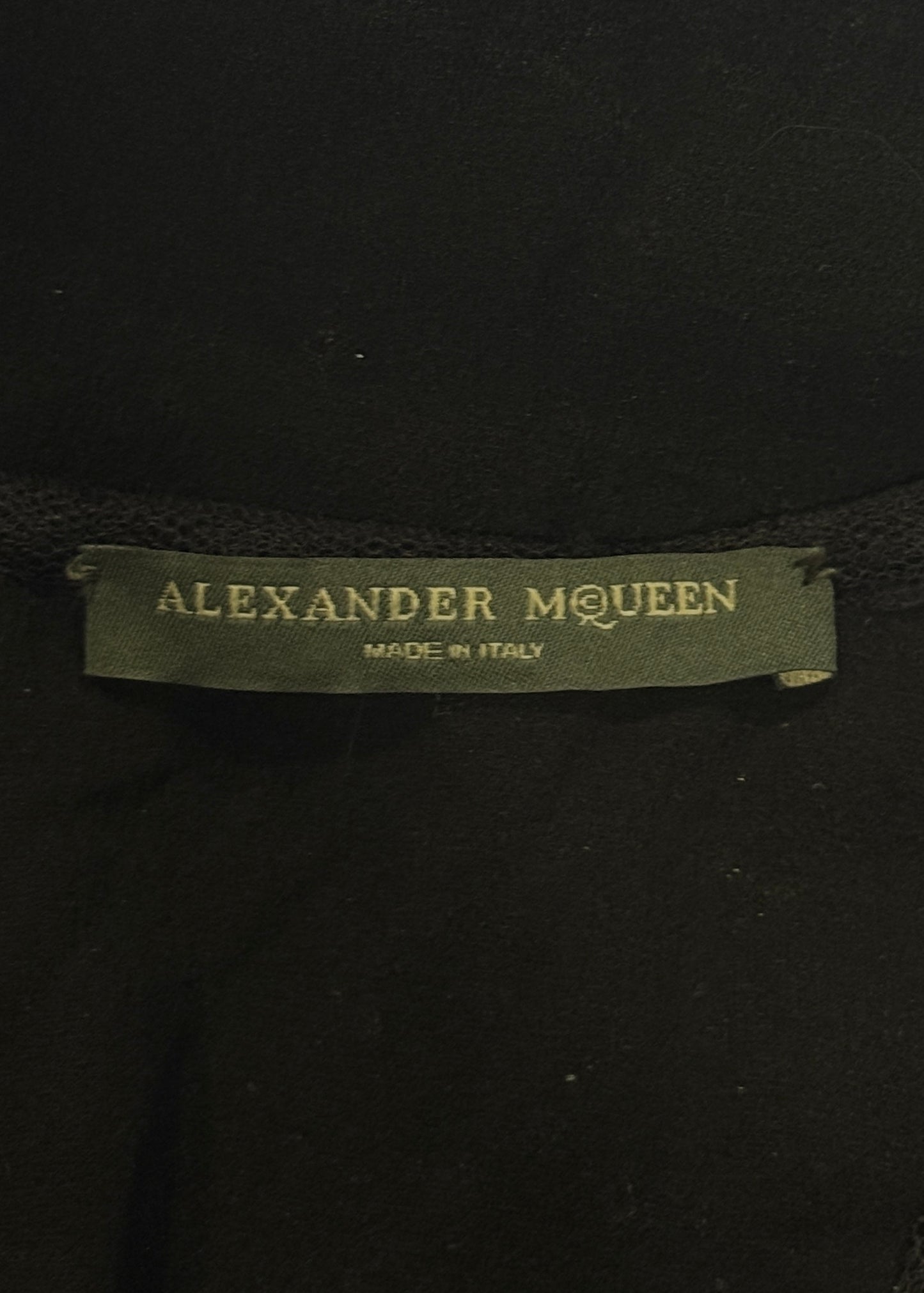 Alexander McQueen Spring 2004 Black Embellished Silk Sleeveless Top