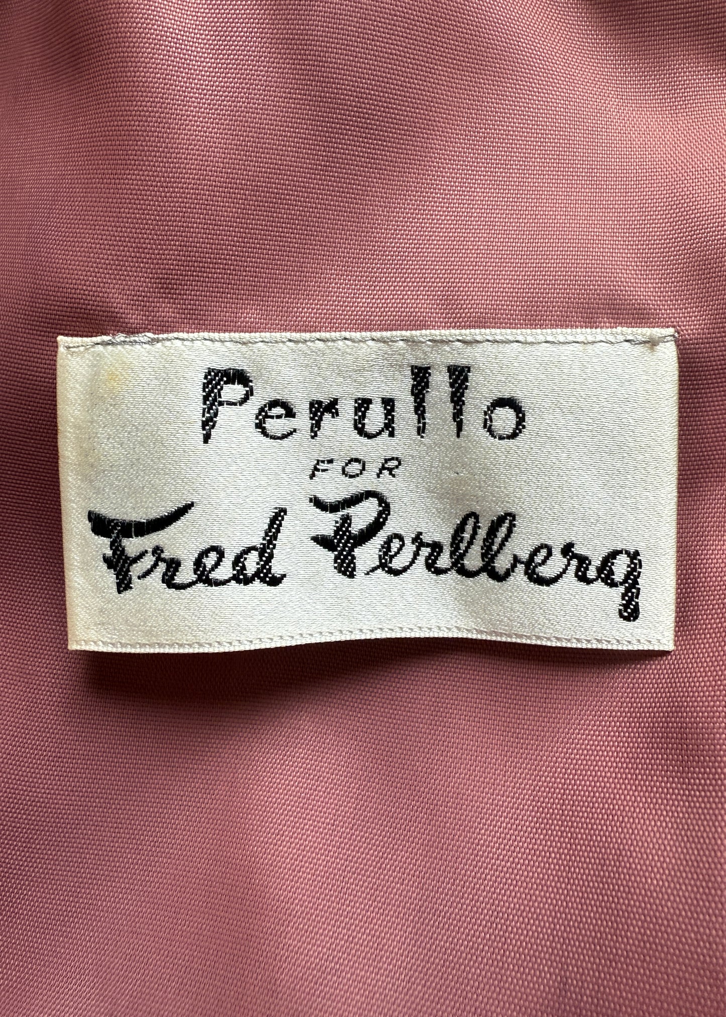 Perullo for Fred Perlberg 1960s Grey Wool Feather Collar Maxi Dress