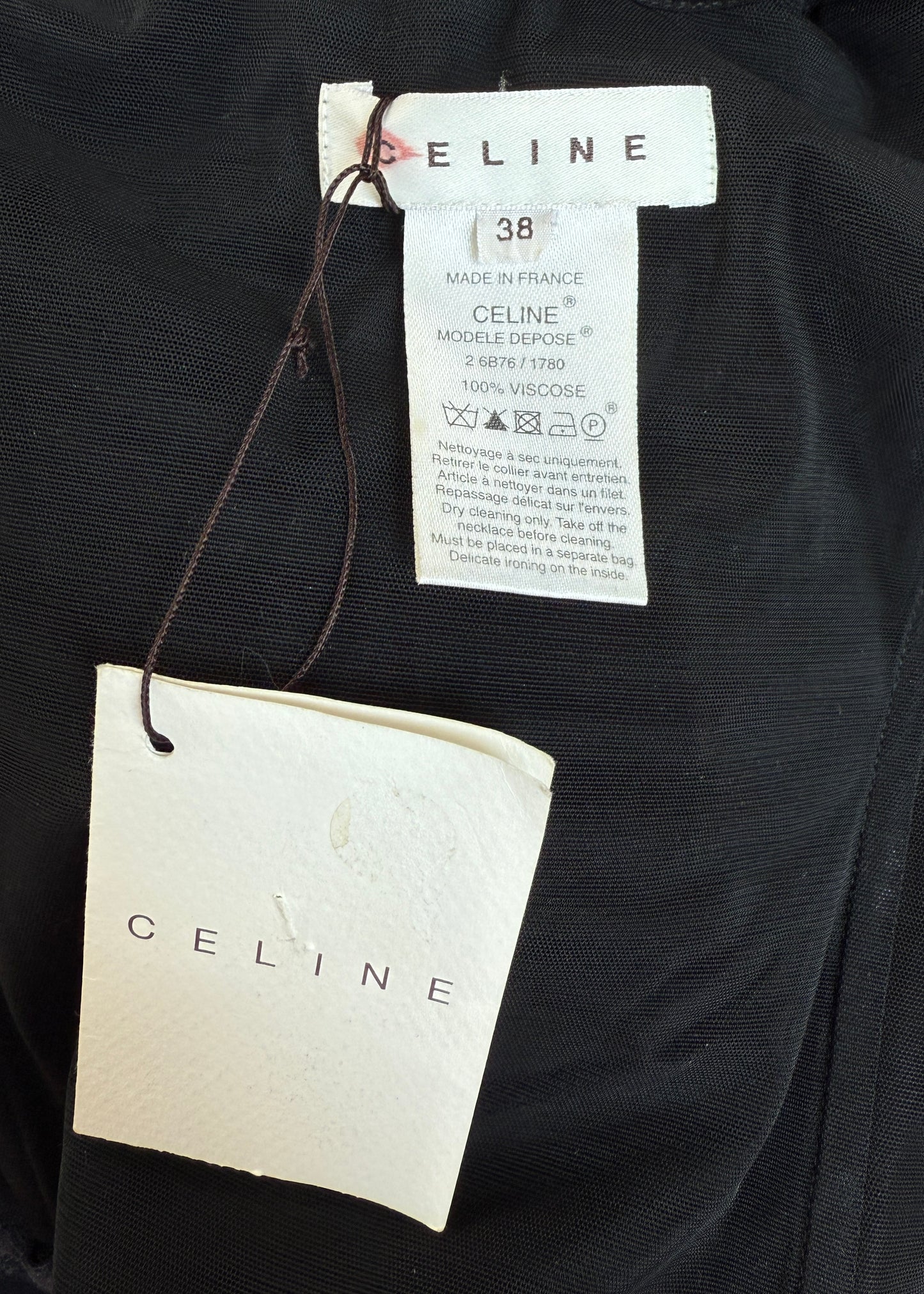 Celine Spring 2008 Runway Black Metal Halter Collar Neck Dress