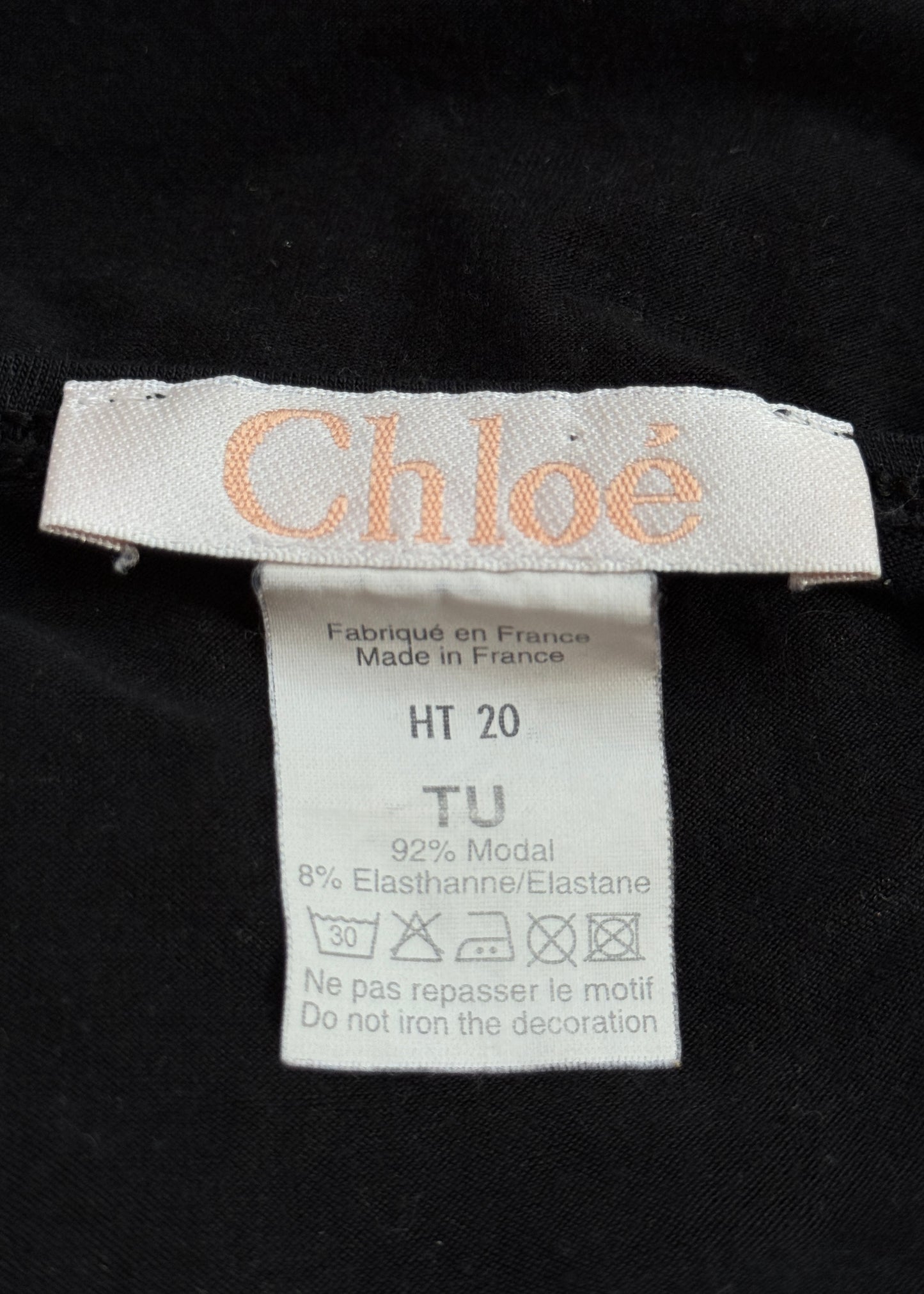 Chloé Fall 2000 69 Print Black Tank Top