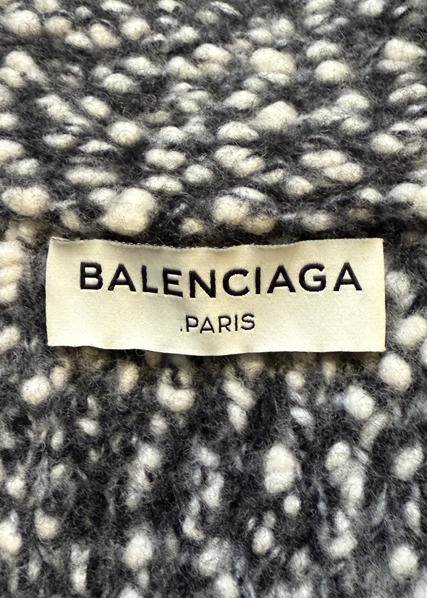 Balenciaga Fall 2015 Runway Grey Boucle Structured Sweater