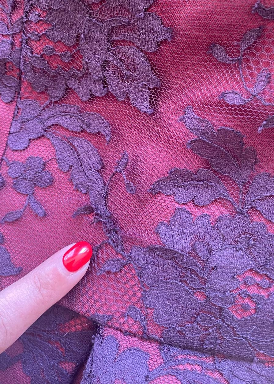 Givenchy Couture by Alexander McQueen Pre-Fall 1998 Red Silk Lace Jacket