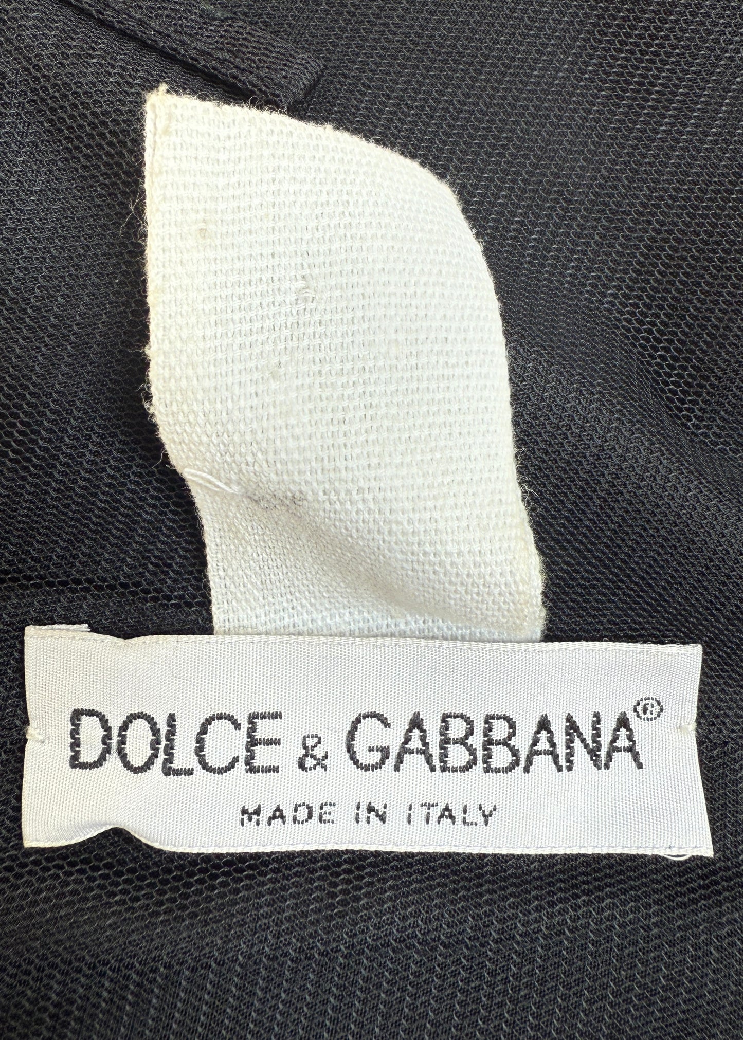 Dolce & Gabbana Spring 1994 Black Draped Tulle Gown