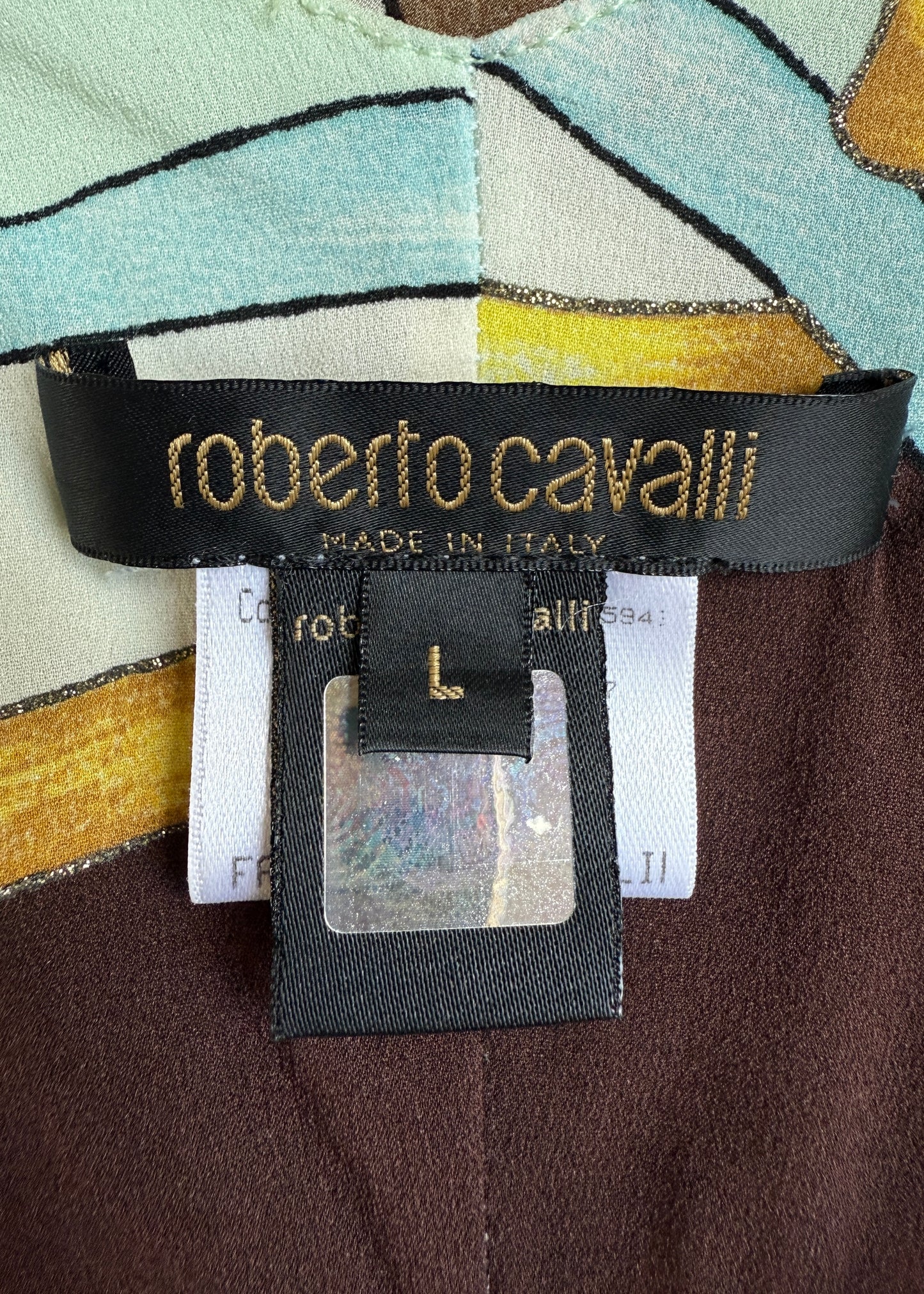 Roberto Cavalli Spring 2004 Silk Dress