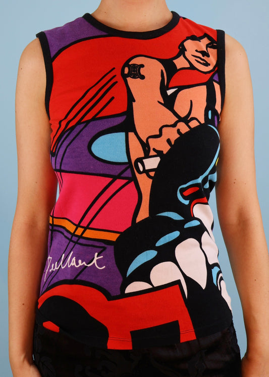 Celine 2004 Guy Peellaert Cartoon Tank Top