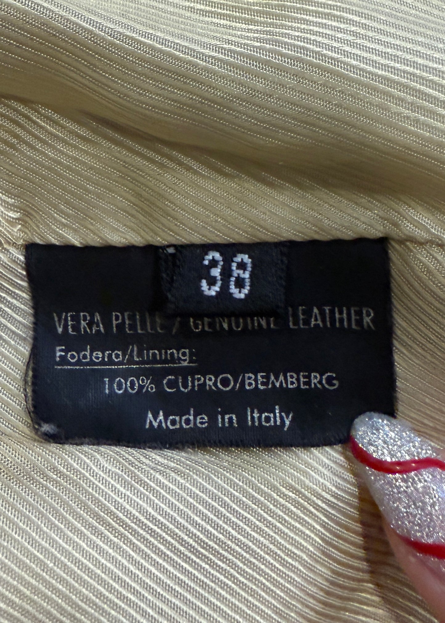 Gucci Cream Leather Bomber Jacket