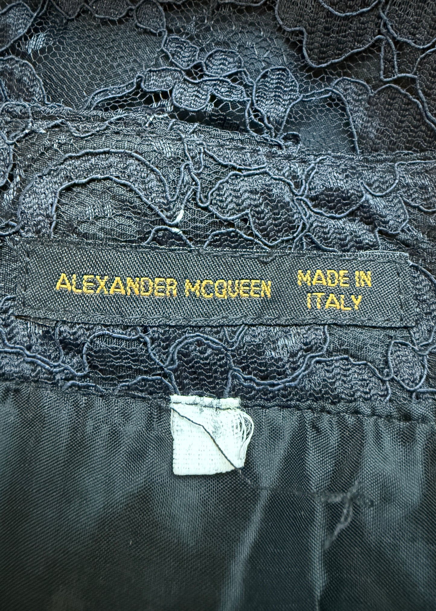 Alexander McQueen Spring 1999 Black Lace Maxi Skirt
