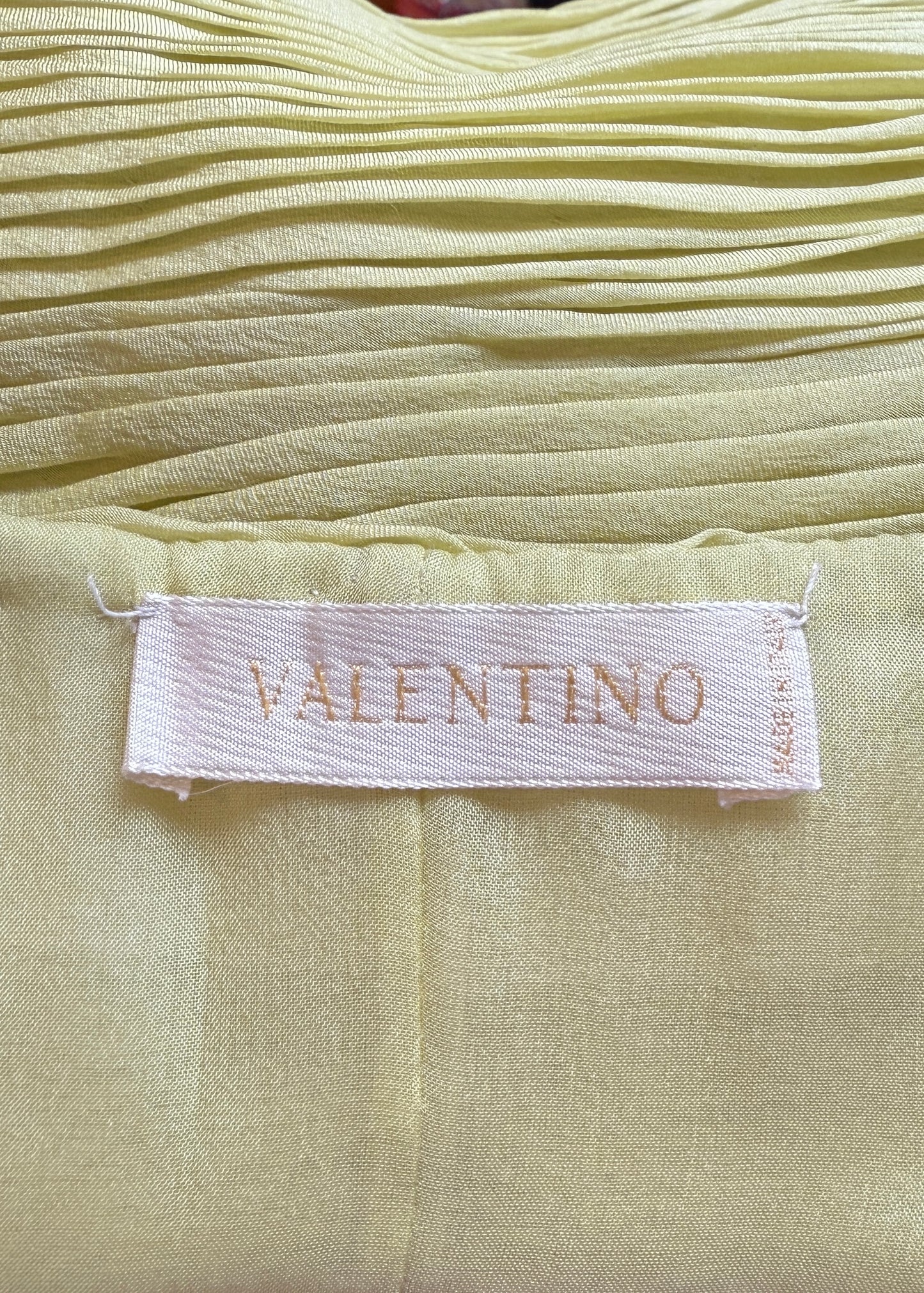 Valentino Spring 2004 Lime Green Silk Plisse Top