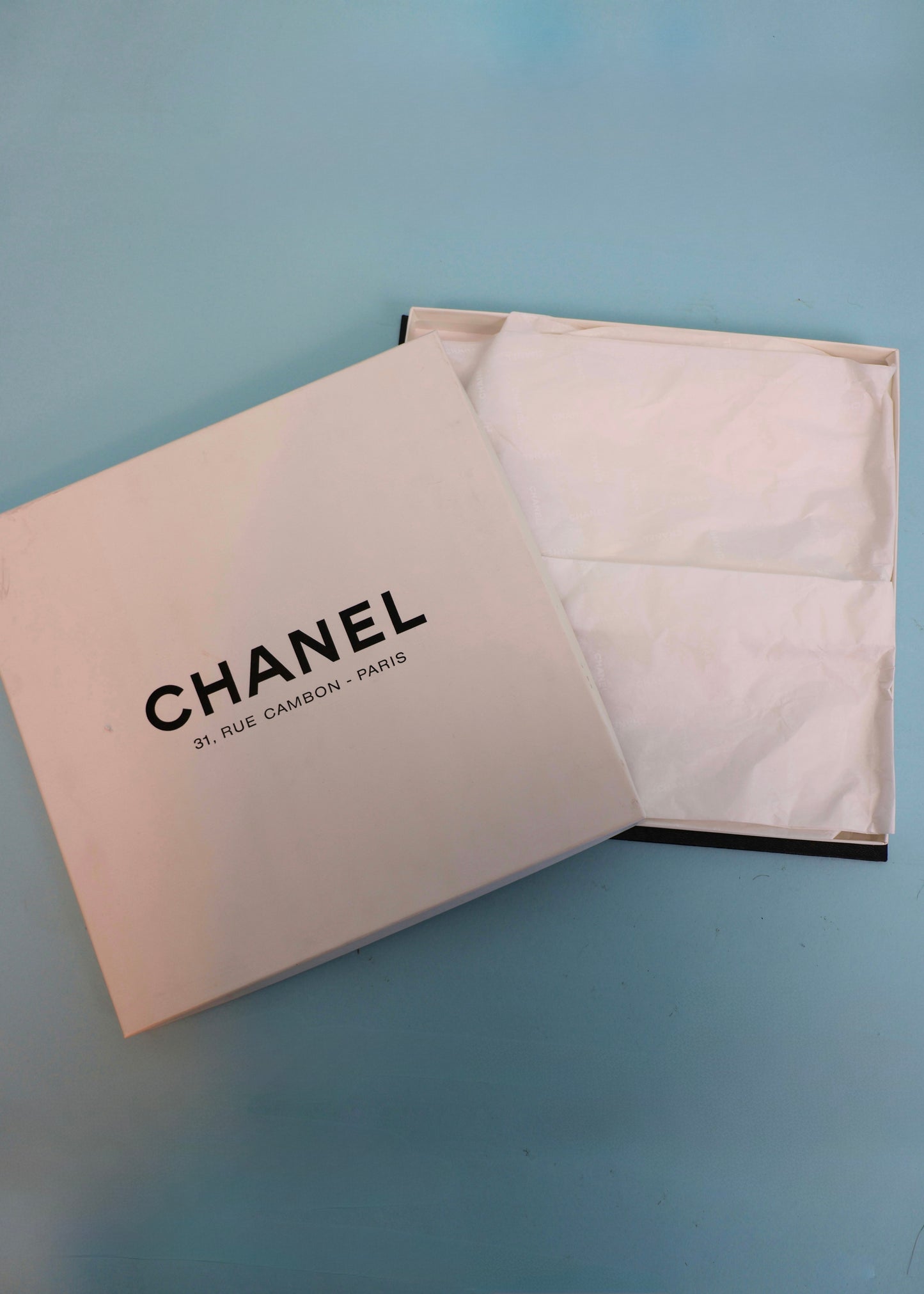 Chanel Pink & White Roses Print Silk Scarf