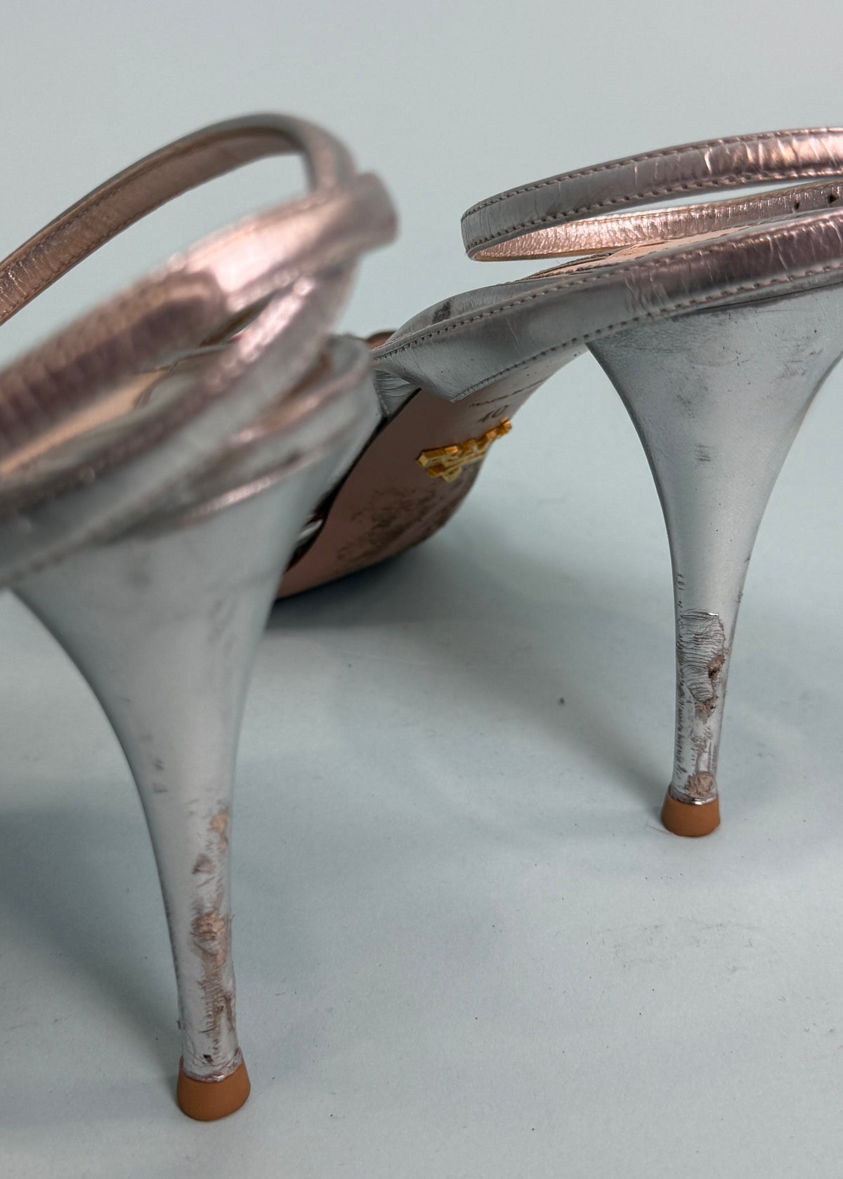 Prada Spring 2012 Smoking Lips Silver Heels