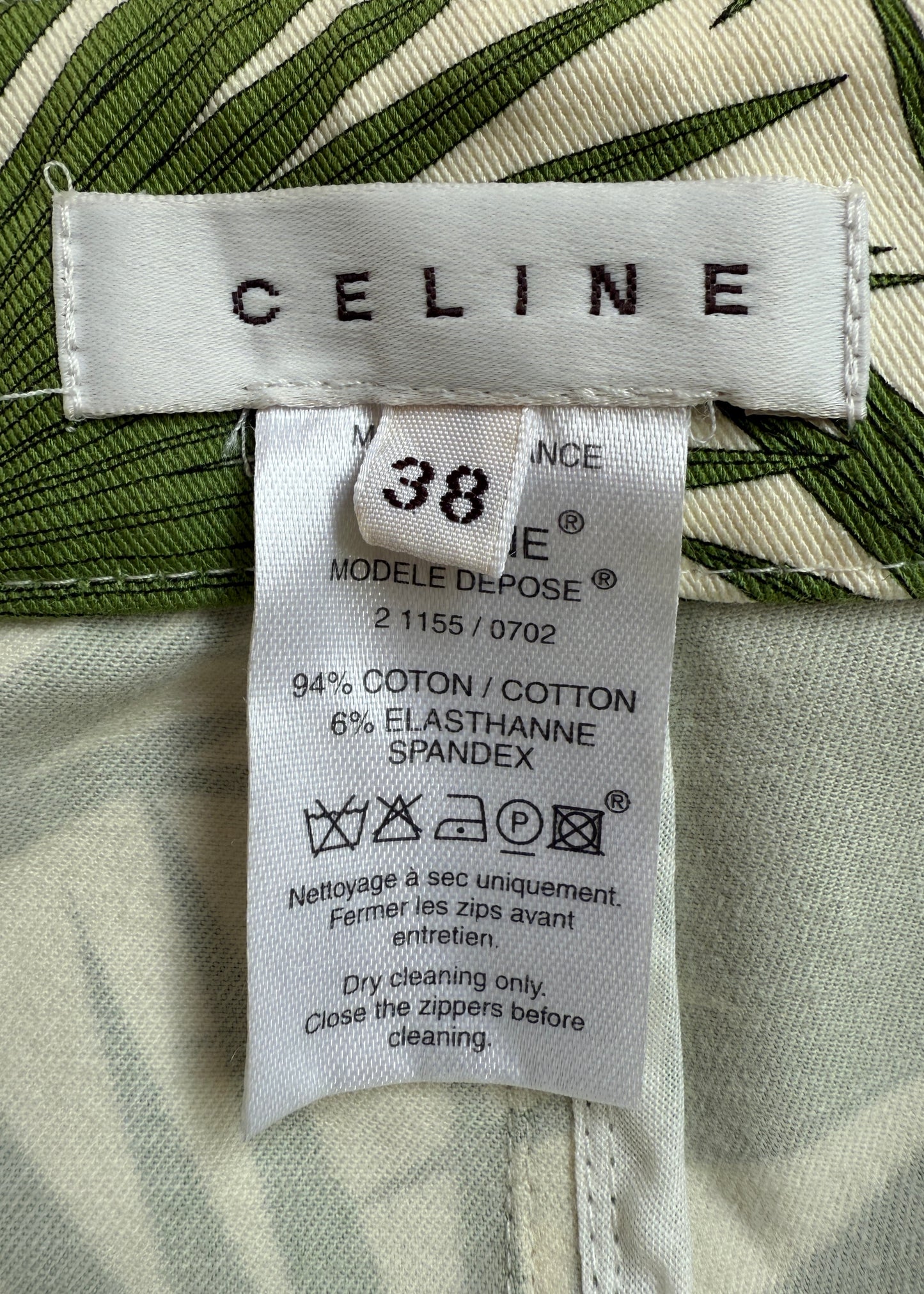Celine Spring 2004 Tropical Print Pants
