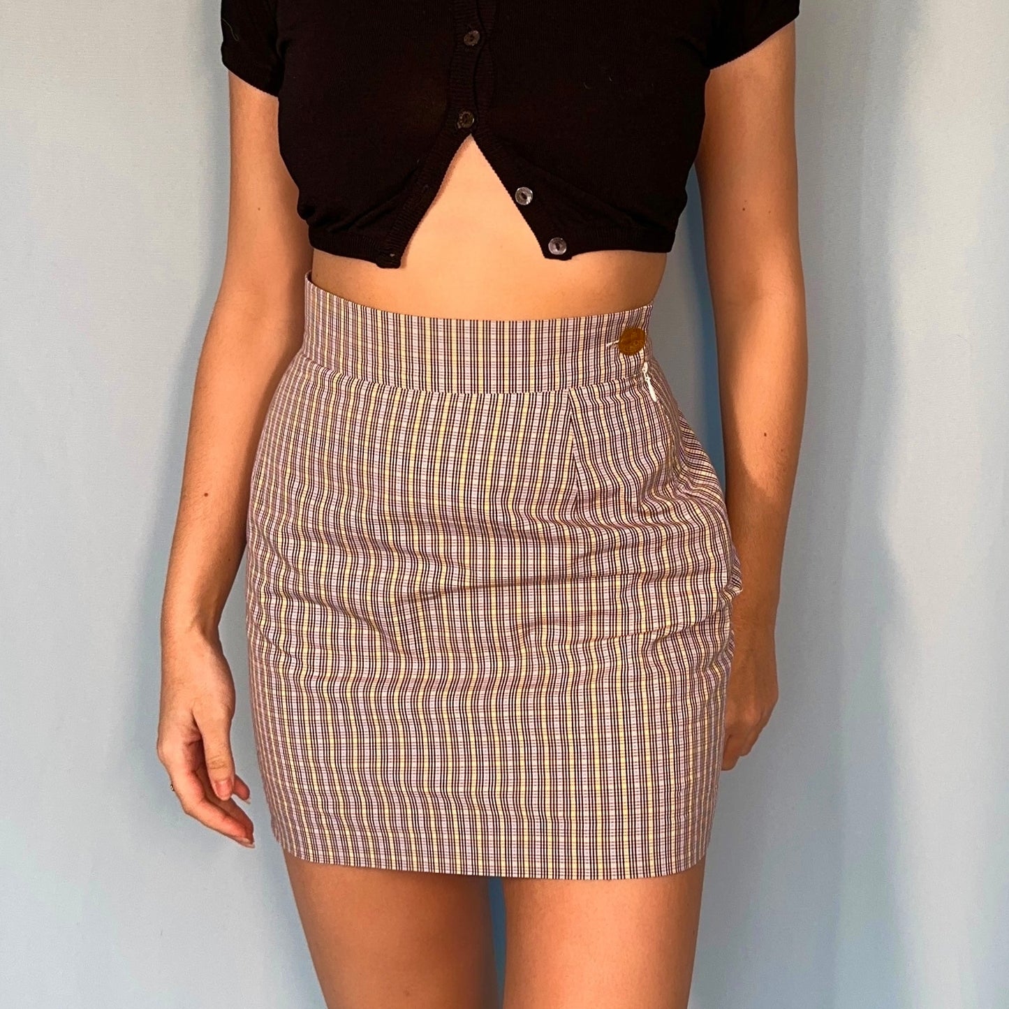 Vivienne Westwood Spring 1994 “Cafe Society” Checked Skirt & Jacket Suit Set