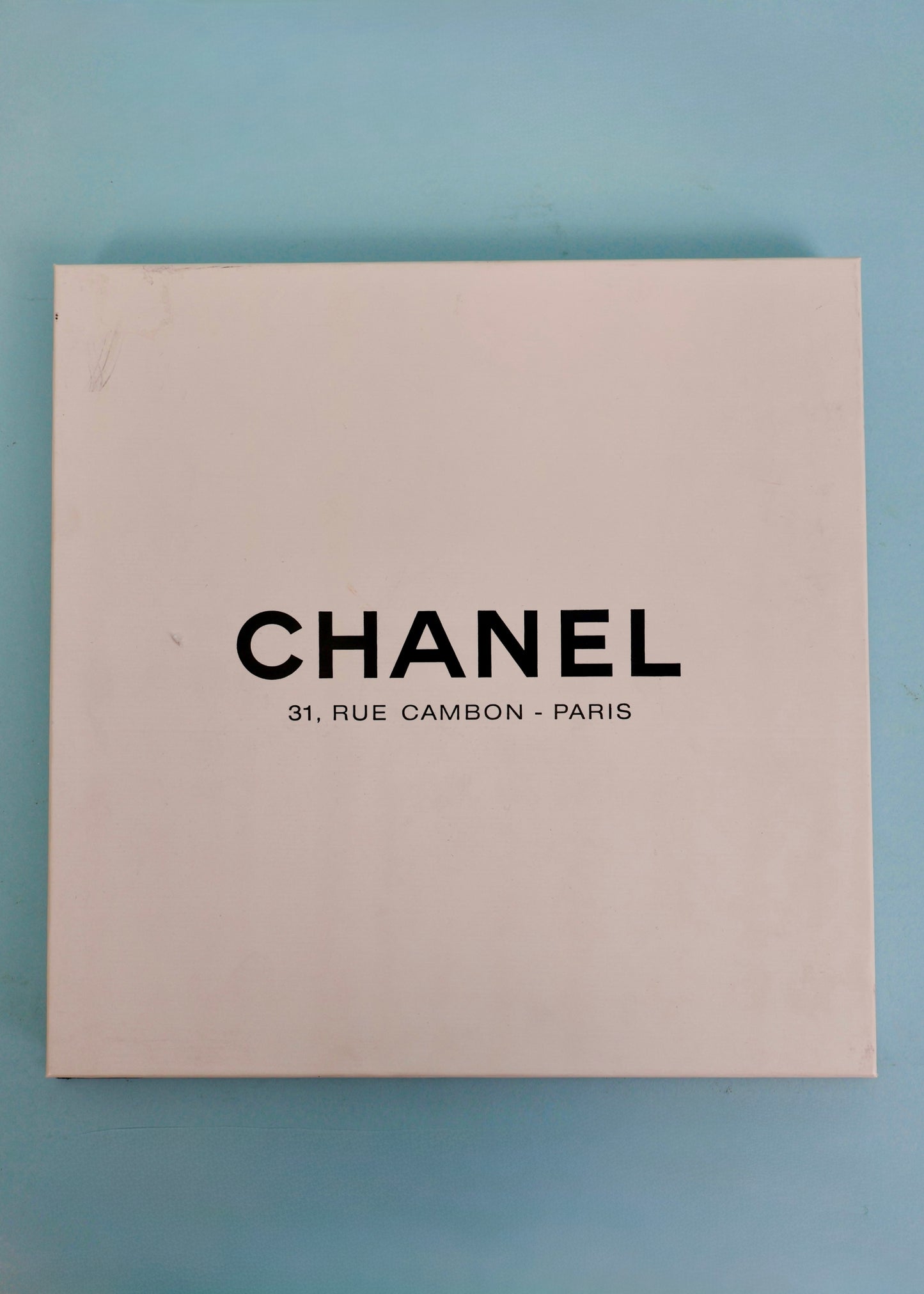 Chanel Pink & White Roses Print Silk Scarf