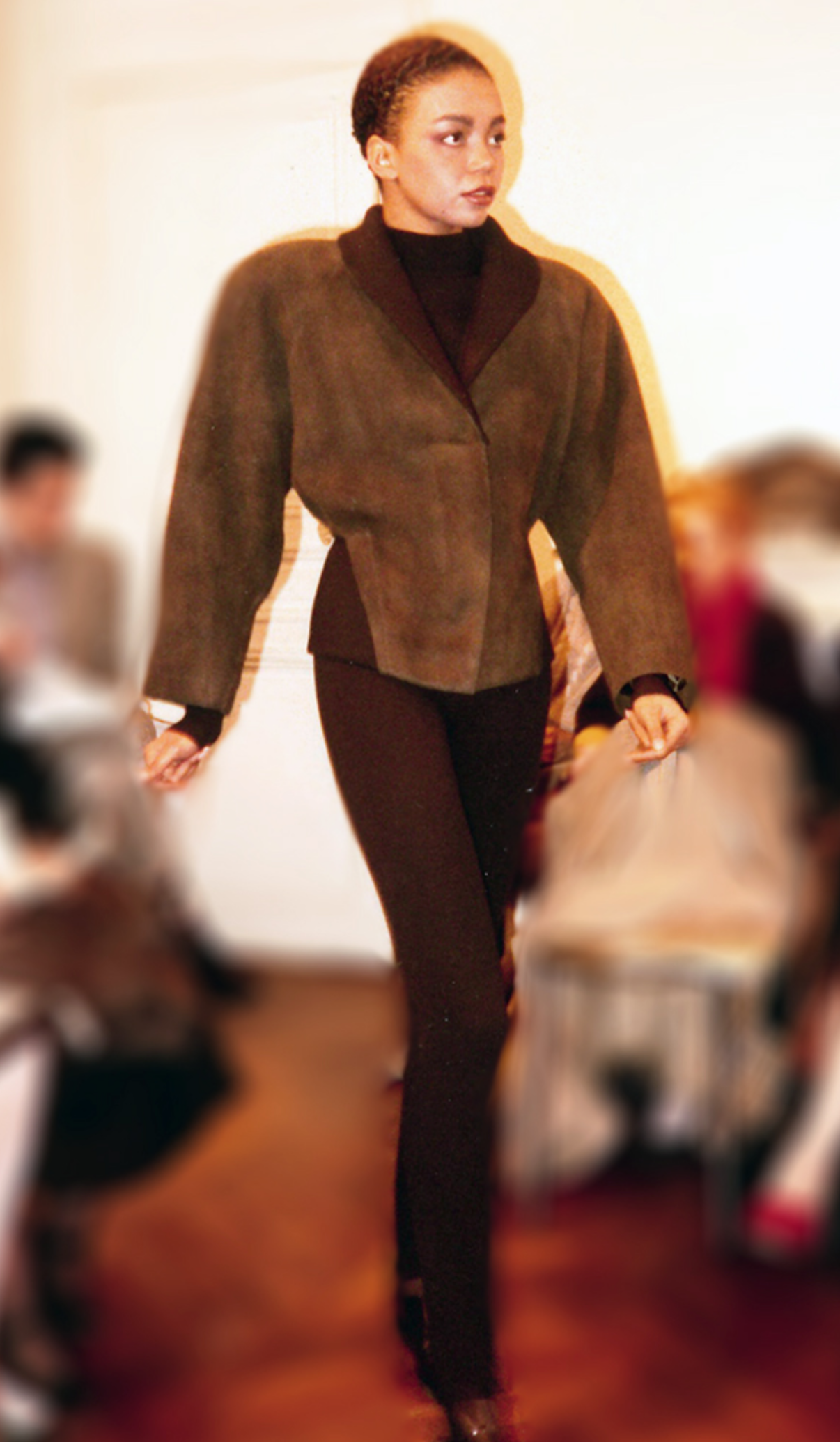 Azzedine Alaïa Fall 1984 Runway Brown Suede Leather Jacket