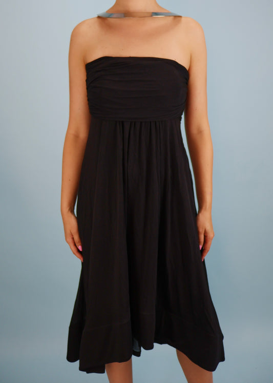 Celine Spring 2008 Runway Black Metal Halter Collar Neck Dress